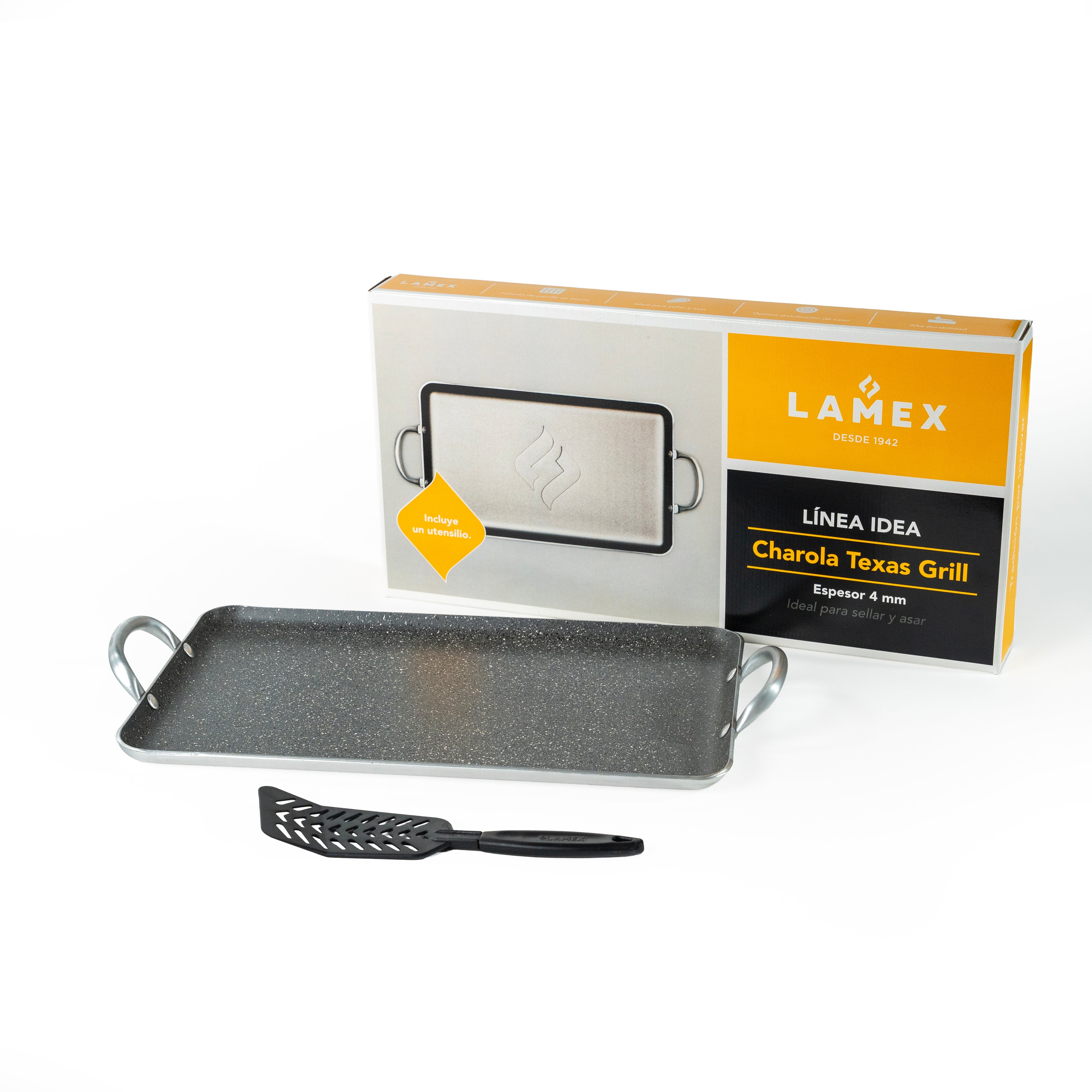 CHAROLA GRILL TEXAS C/ VOLTEADOR STONE