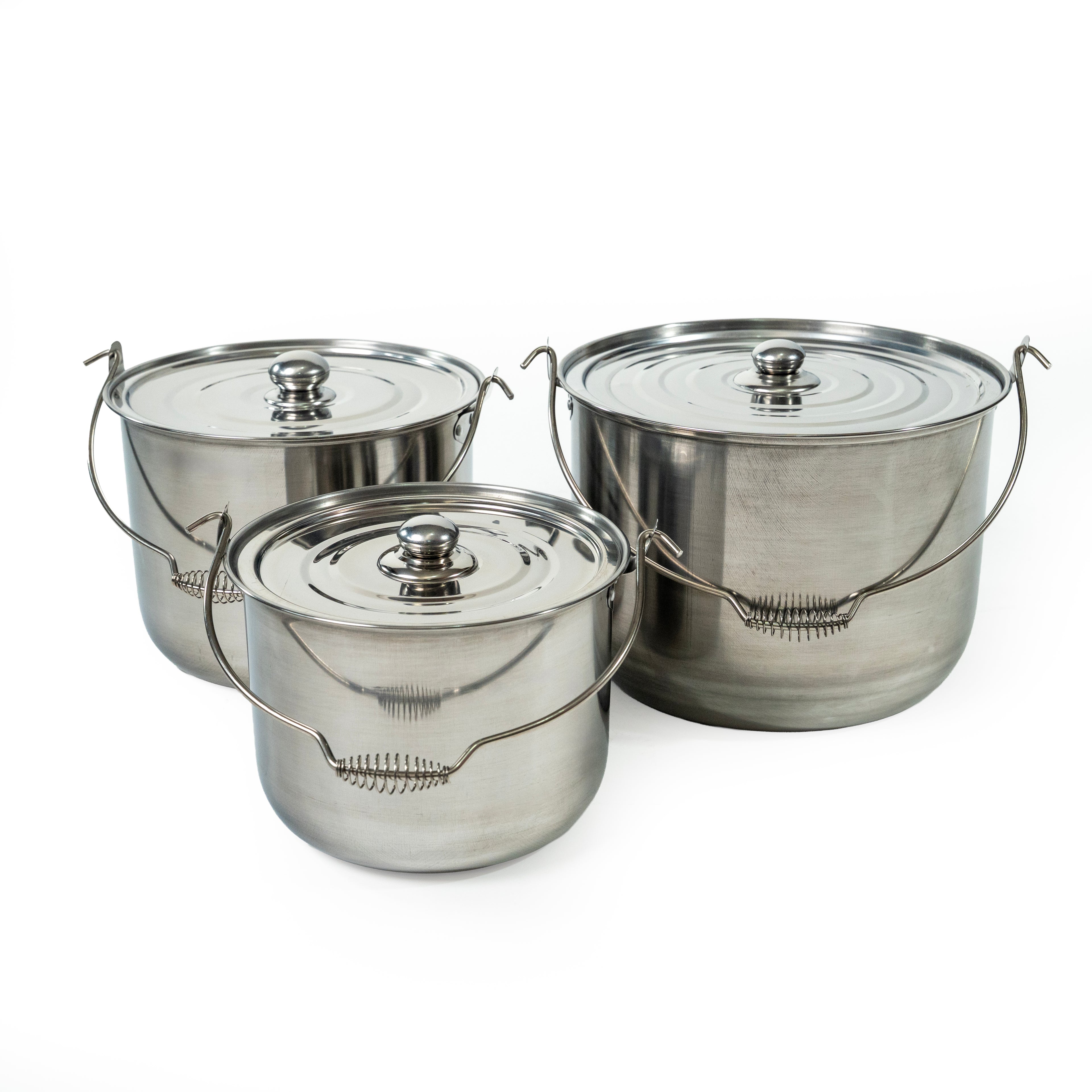 JGO. DE 3 OLLAS CONVEXAS 24, 28 Y 32 A.INOX. DOBLE FUERTE