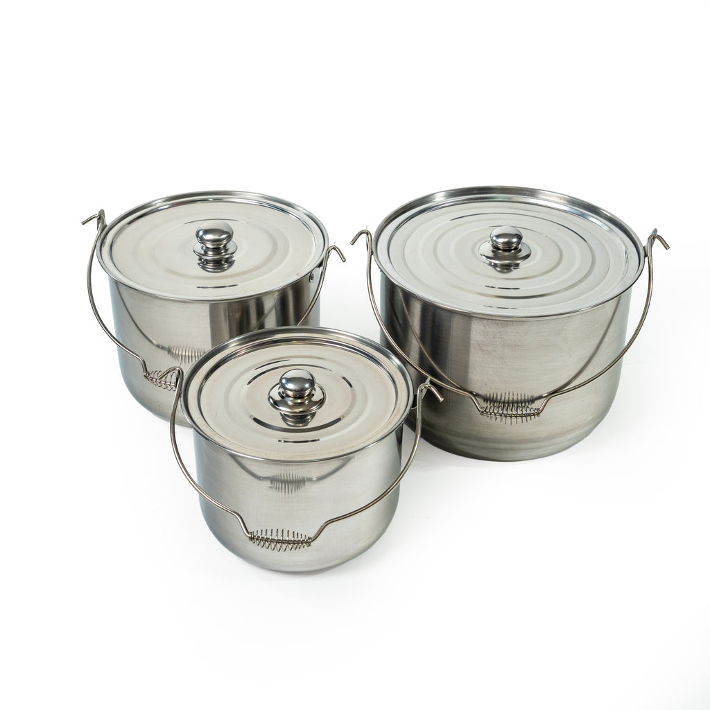 JGO. DE 3 OLLAS CONVEXAS 24, 28 Y 32 A.INOX. DOBLE FUERTE