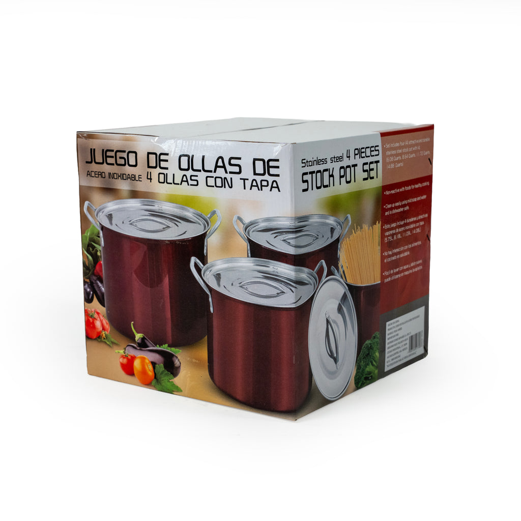 JUEGO STOCK POT SILVER ROJO