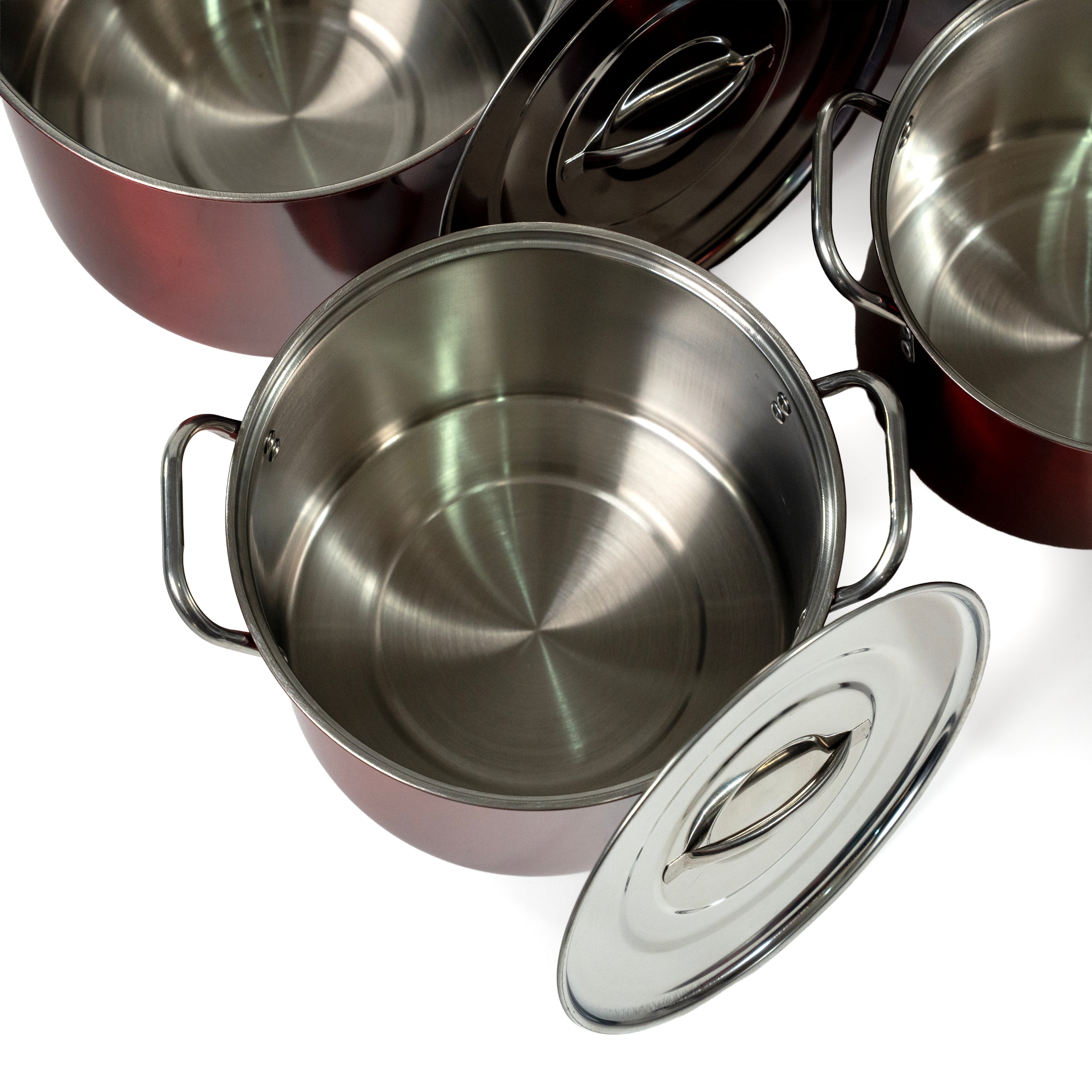 JUEGO STOCK POT SILVER ROJO