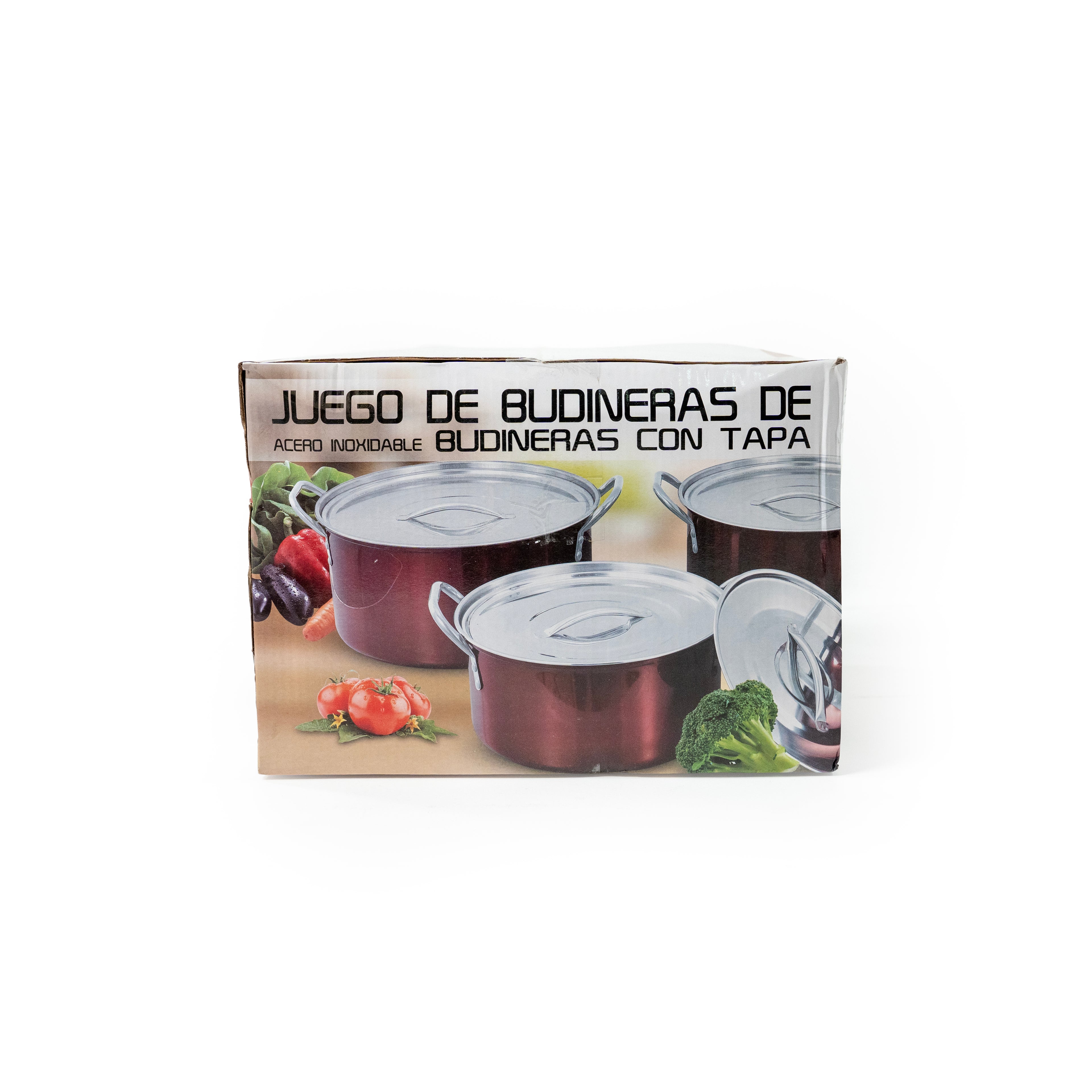JUEGO DE BUDINERAS ROJAS