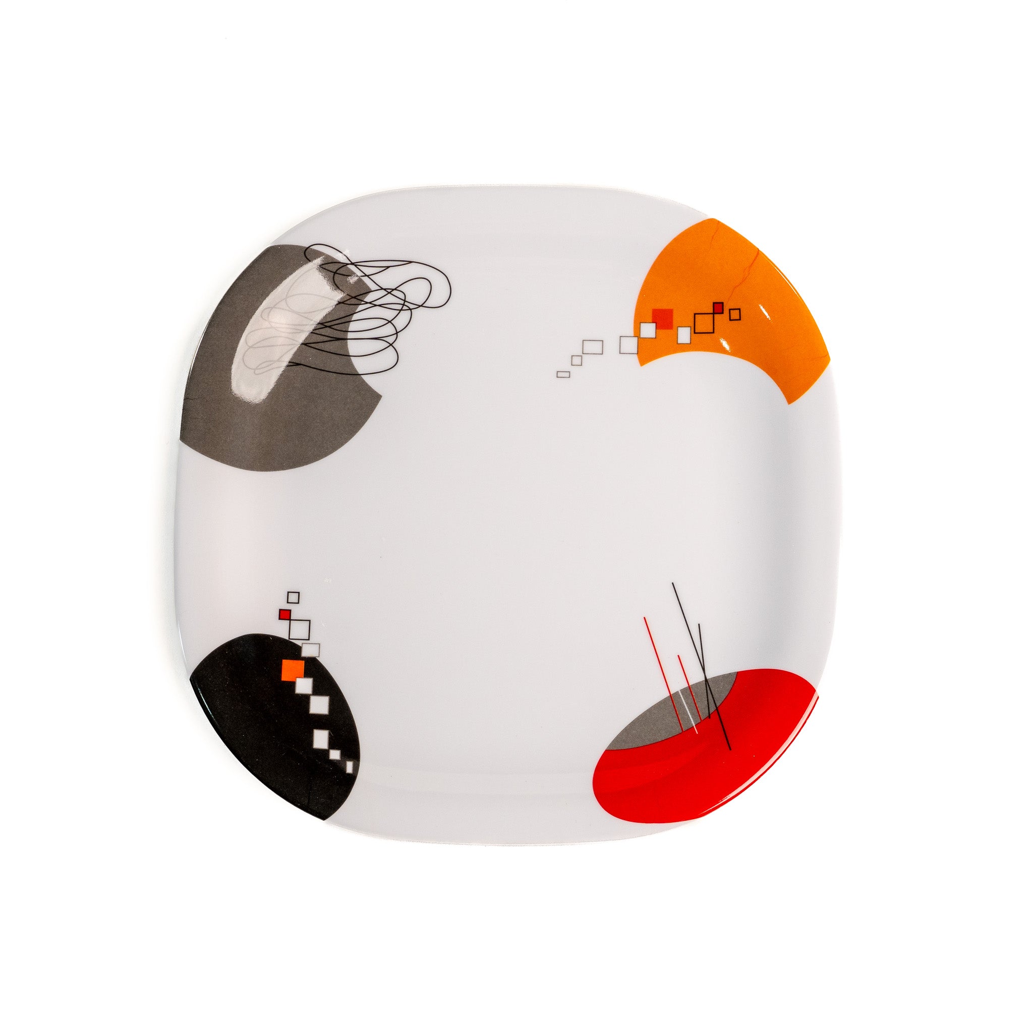 PLATO CUADRADO 9.5" (Caja con 60 piezas)