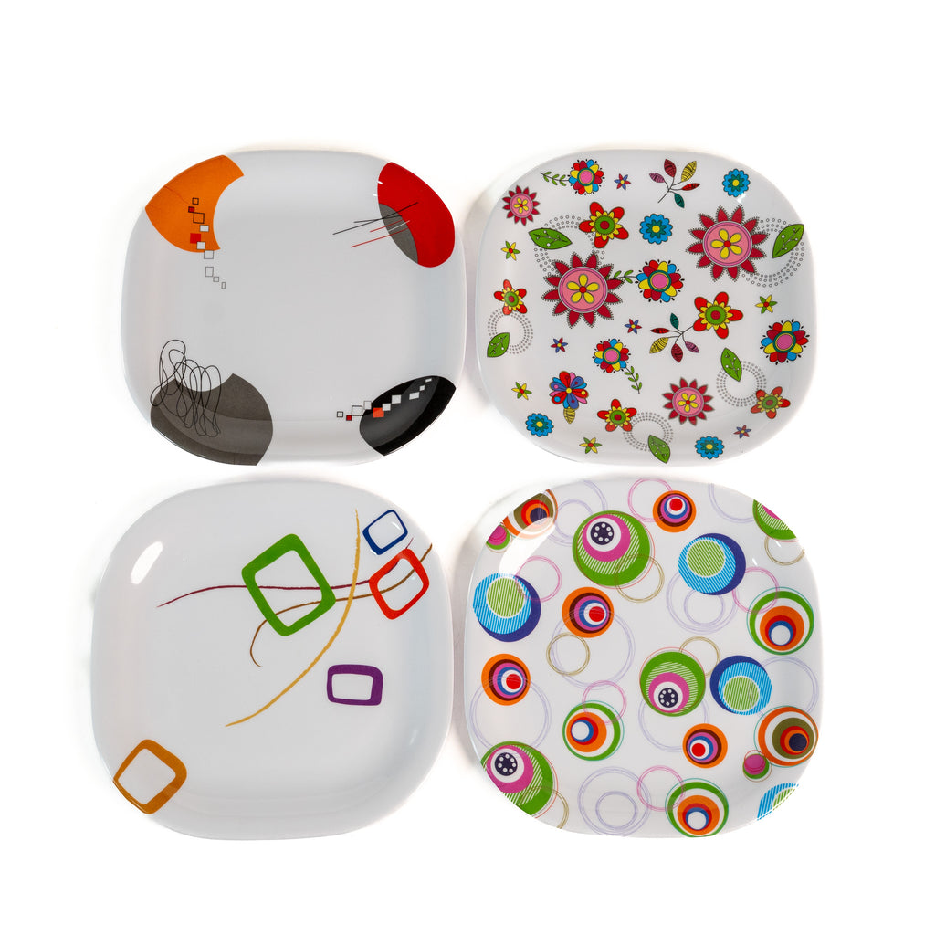 PLATO CUADRADO 9.5" (Caja con 60 piezas)
