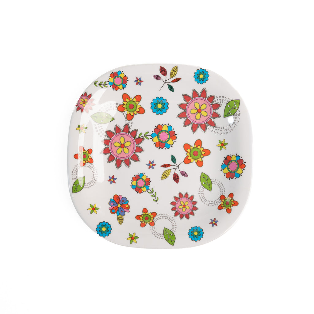 PLATO HONDO CUADRADO 8" (Caja con 96 piezas)