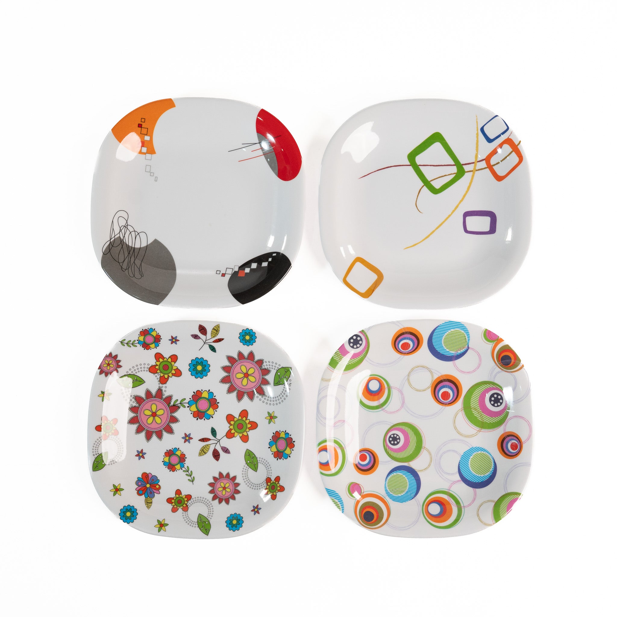 PLATO HONDO CUADRADO 8" (Caja con 96 piezas)