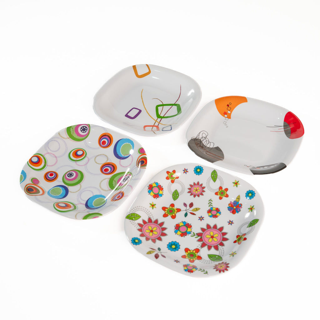 PLATO HONDO CUADRADO 9.5" (Caja con 60 piezas)