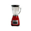 LICUADORA VASO VIDRIO ROJA CON BOTON