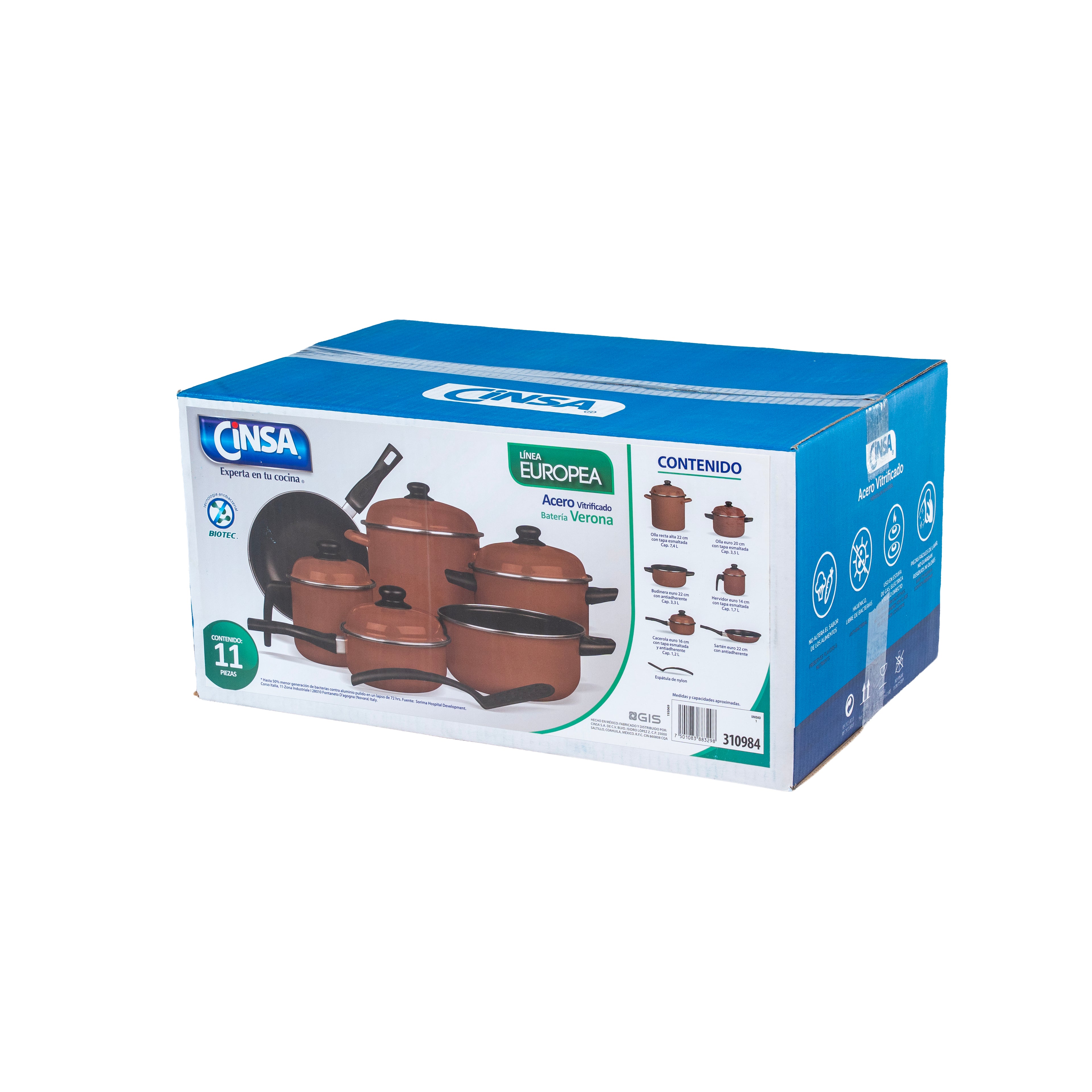 BATERIA VERONA TOFFEE (Caja con 11 piezas)
