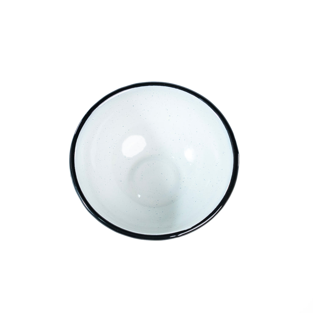 TAZA BOLA 14 SIN ANILLO BLANCO JASP FILO NEGRO (Caja con 6 piezas)