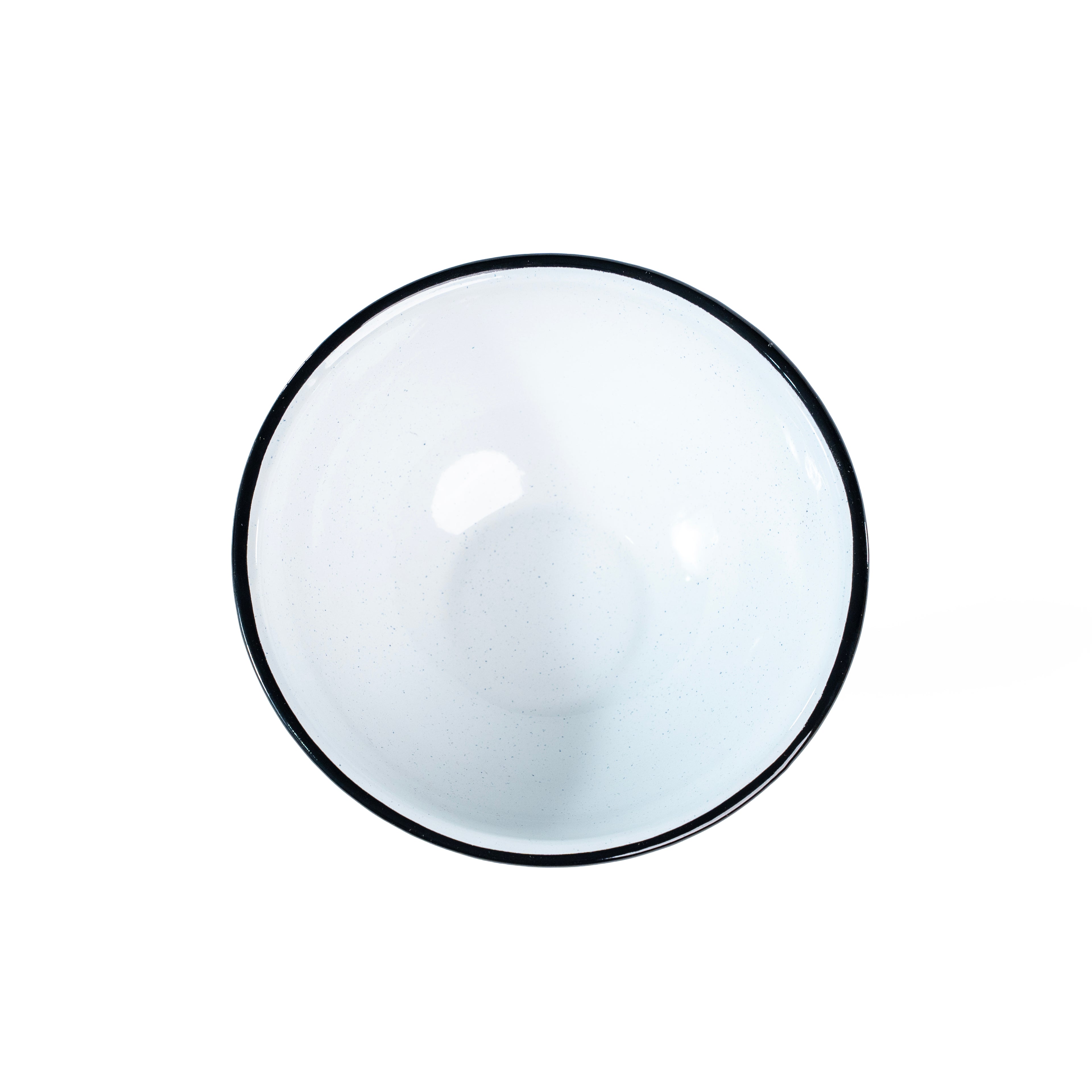 TAZA BOLA 18 SIN ANILLO BLANCO JASP FILO NEGRO (Caja con 6 piezas)
