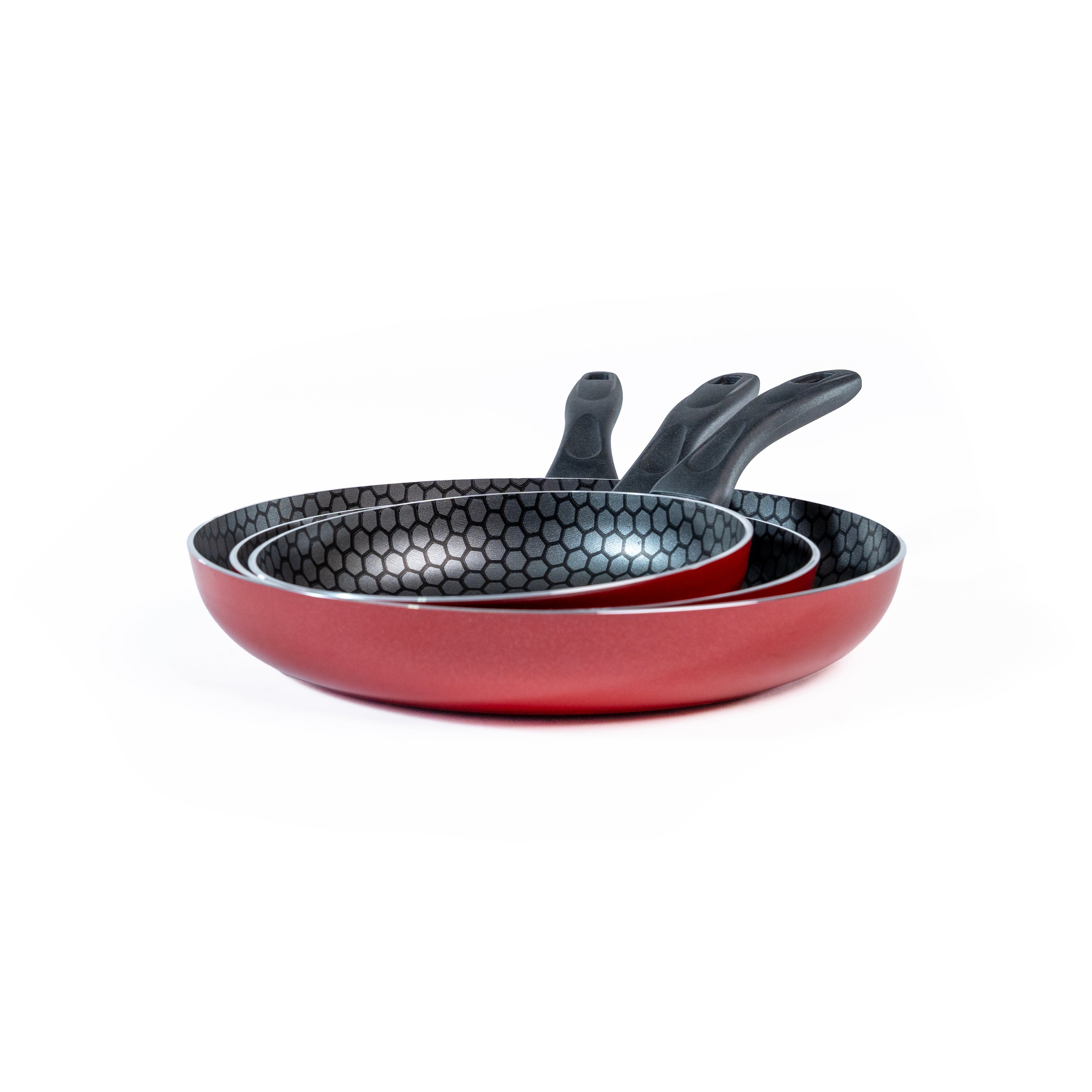 JUEGO DE SARTENES ALUMINIO HABANA ROJO