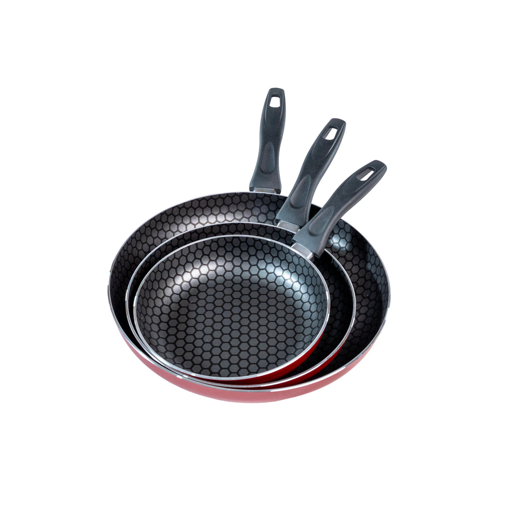 JUEGO DE SARTENES ALUMINIO HABANA ROJO