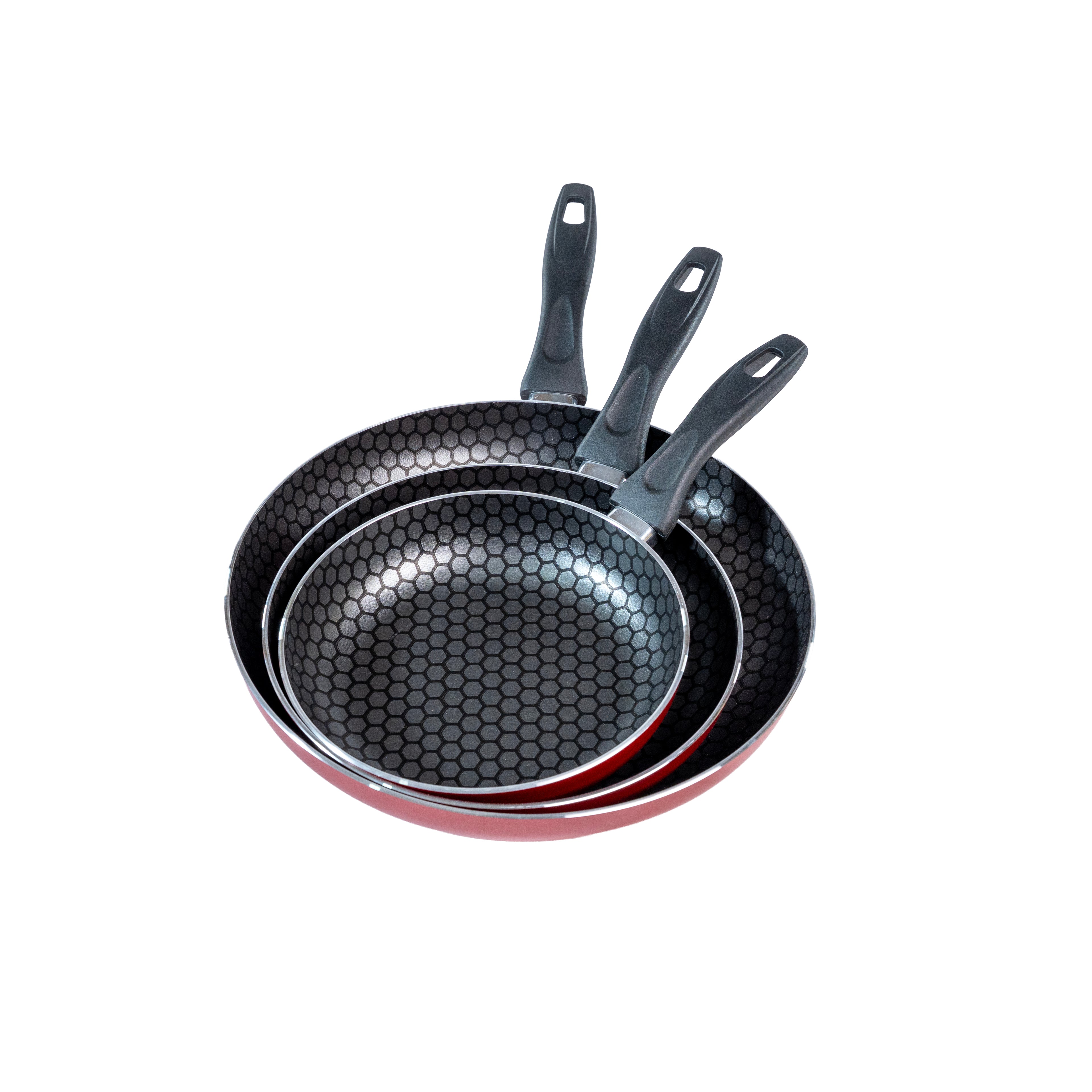 JUEGO DE SARTENES ALUMINIO HABANA ROJO