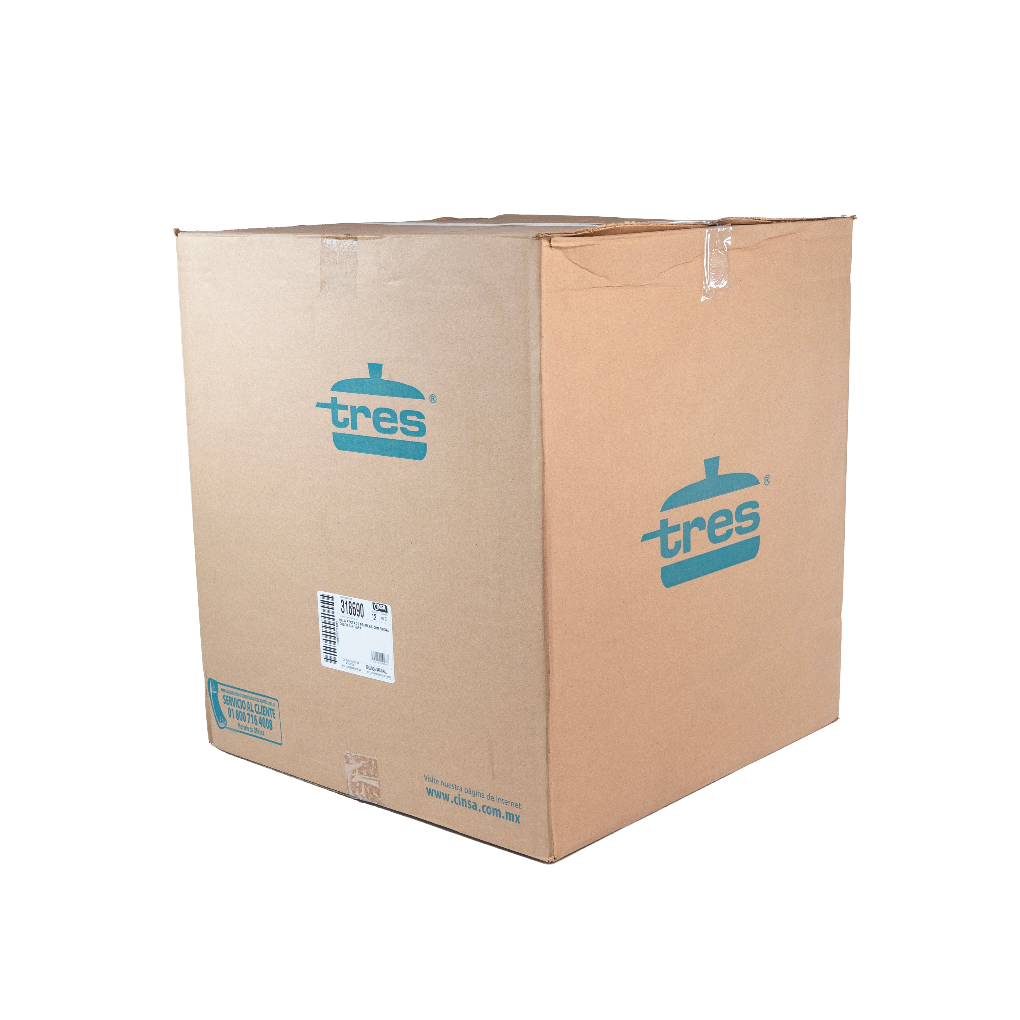 OLLA RECTA 22 PRIMERA COMERCIAL COLOR SIN TAPA (Caja con 12 piezas)