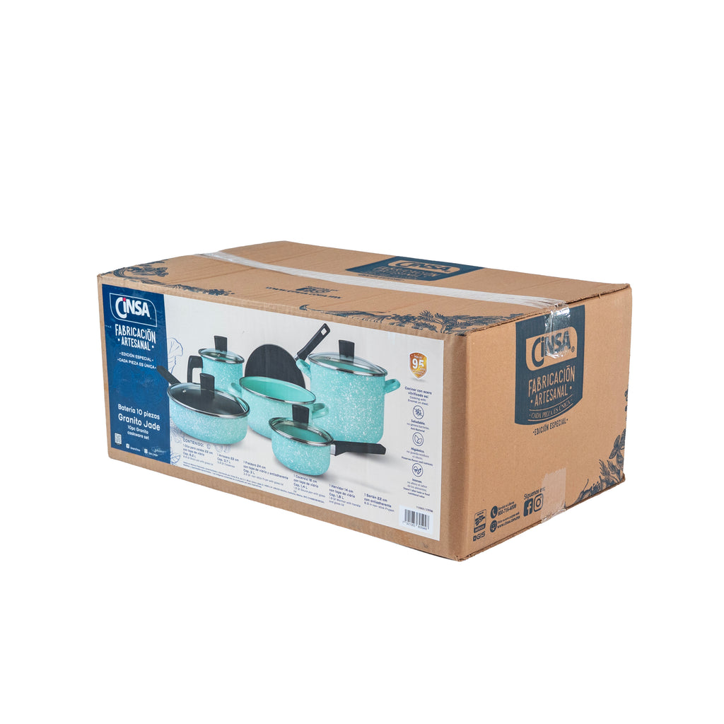 BATERIA EUROPEA GRANITO JADE MENTA (Caja con 10 piezas)