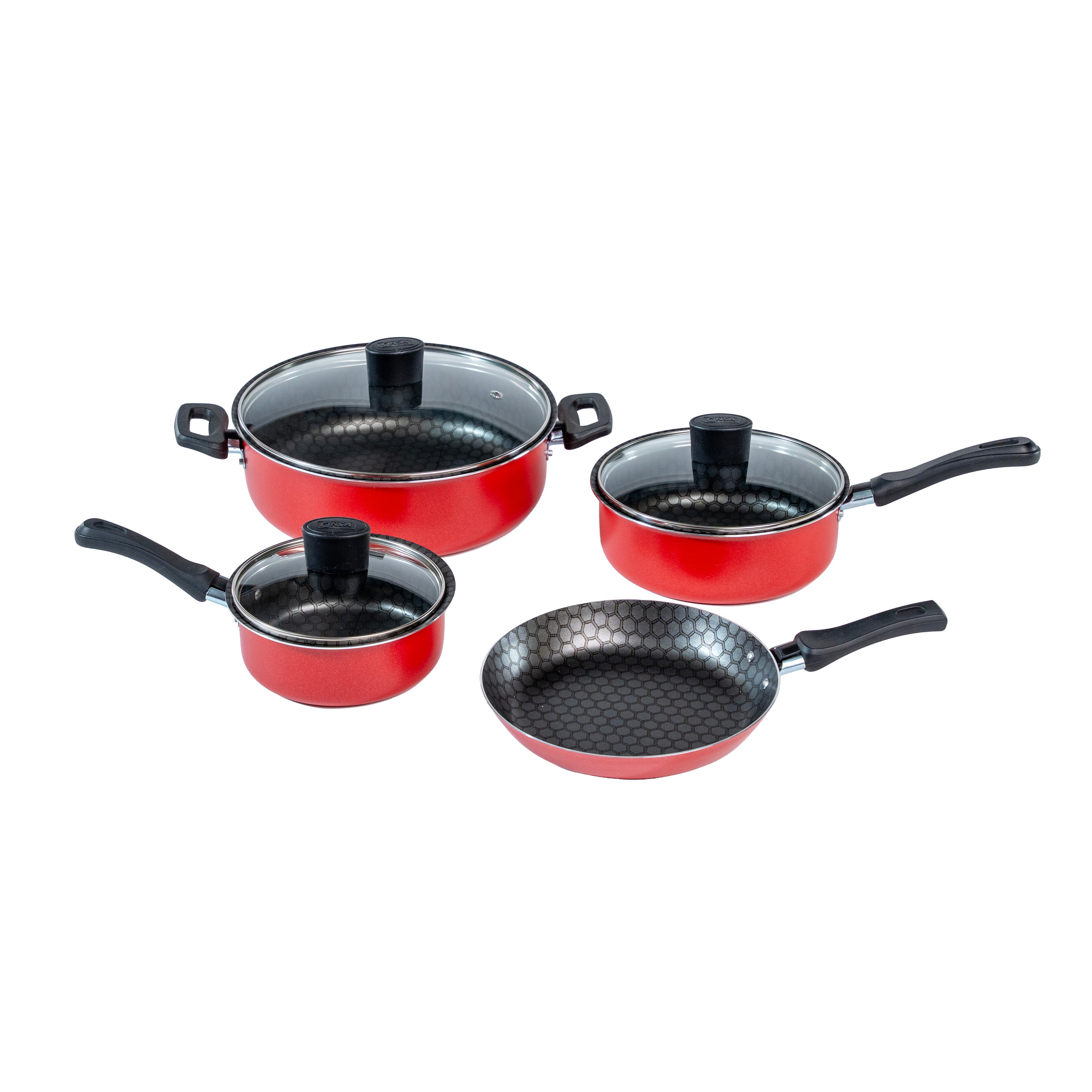 BATERIA ALUMINIO ESENCIAL 7 PZ ROJO CINSA