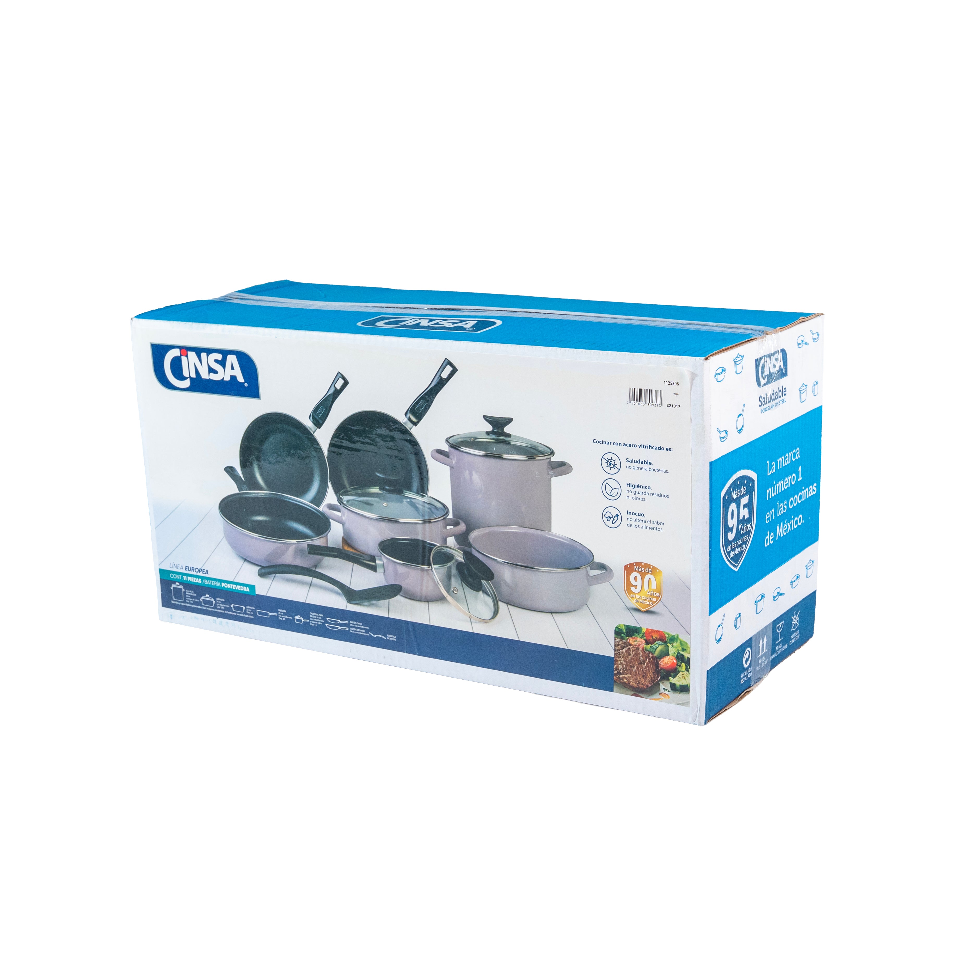 BATERIA PONTEVEDRA ROSA MALVA (Caja con 11 piezas)