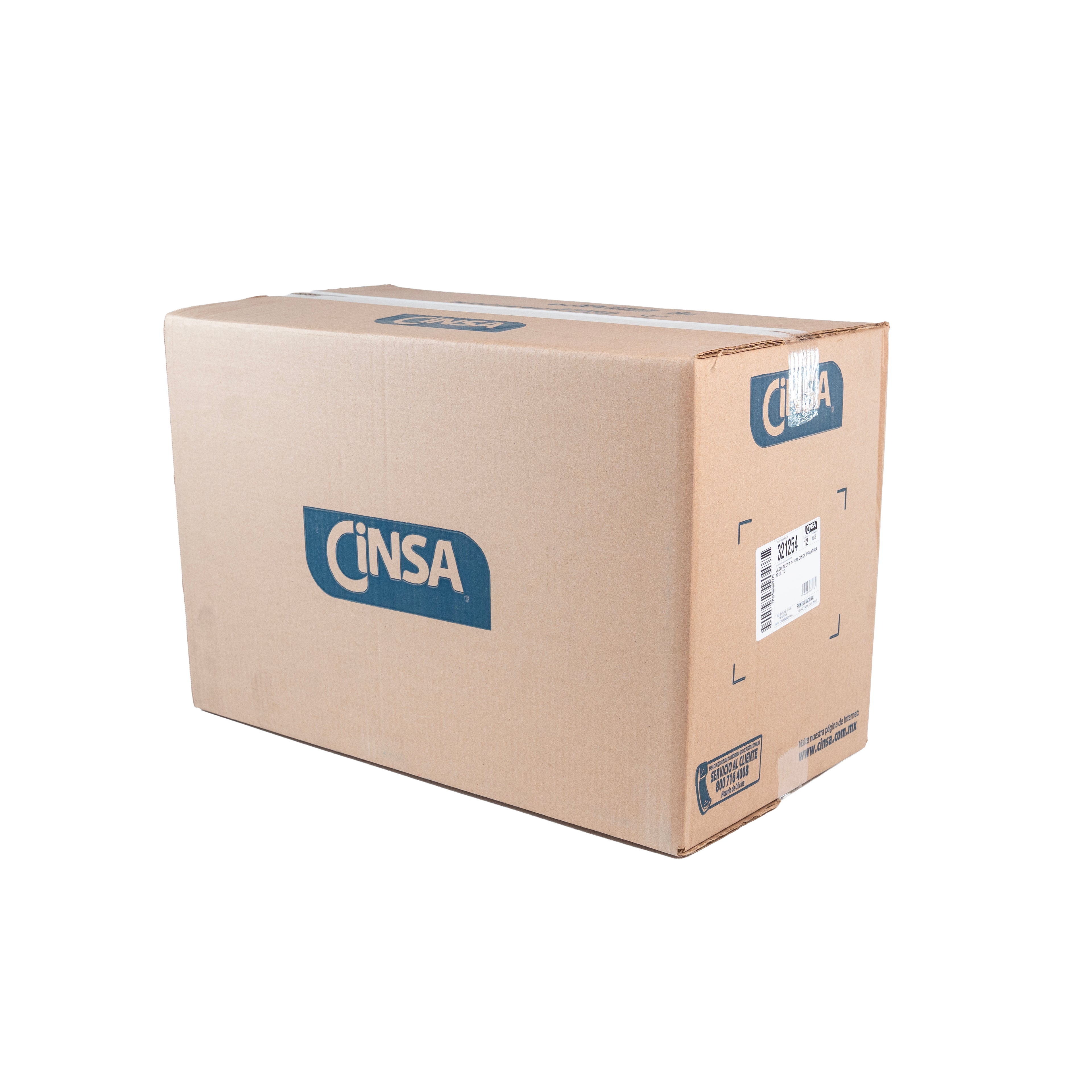 VASO RECTO 14 CM CINSA PRAKTICA AZUL (Caja con 12 piezas)