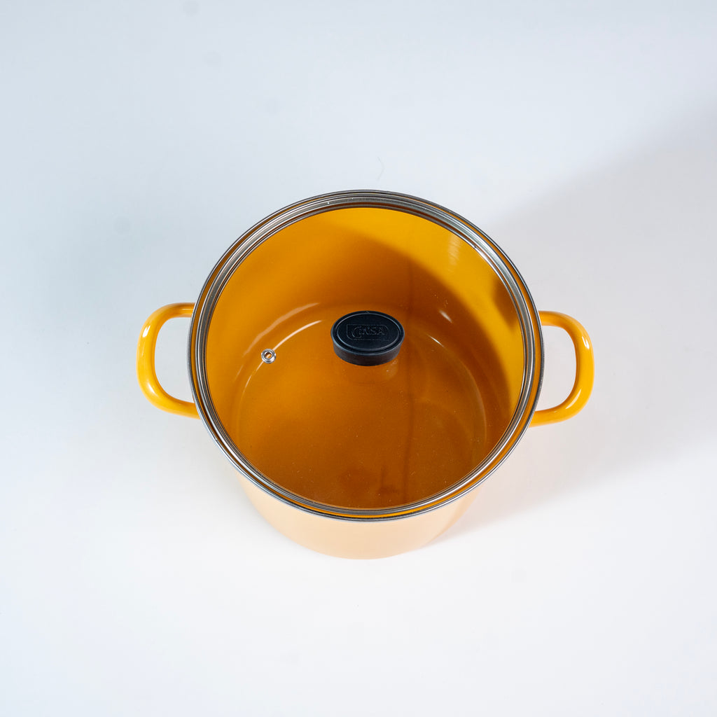 OLLA RECTA ALTA 22 CM CINSA PRAKTICA AMARILLO MEDITERRANEO (Caja con 4 piezas)