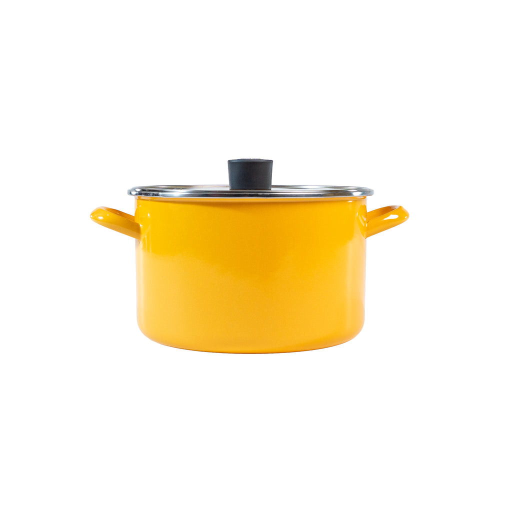 OLLA RECTA 24 PRAKTICA AMARILLO MEDITERRANEO (Caja con 4 piezas)