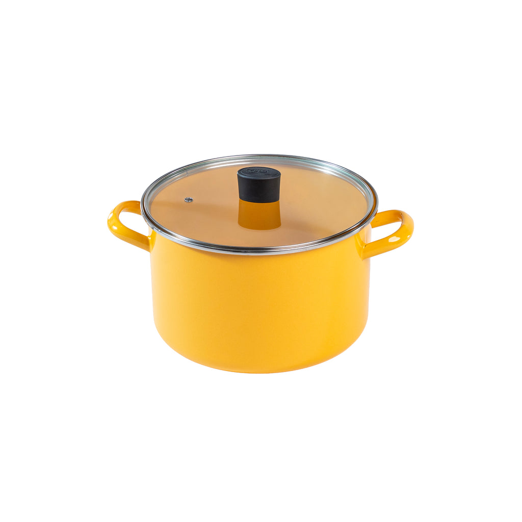 OLLA RECTA 24 PRAKTICA AMARILLO MEDITERRANEO (Caja con 4 piezas)