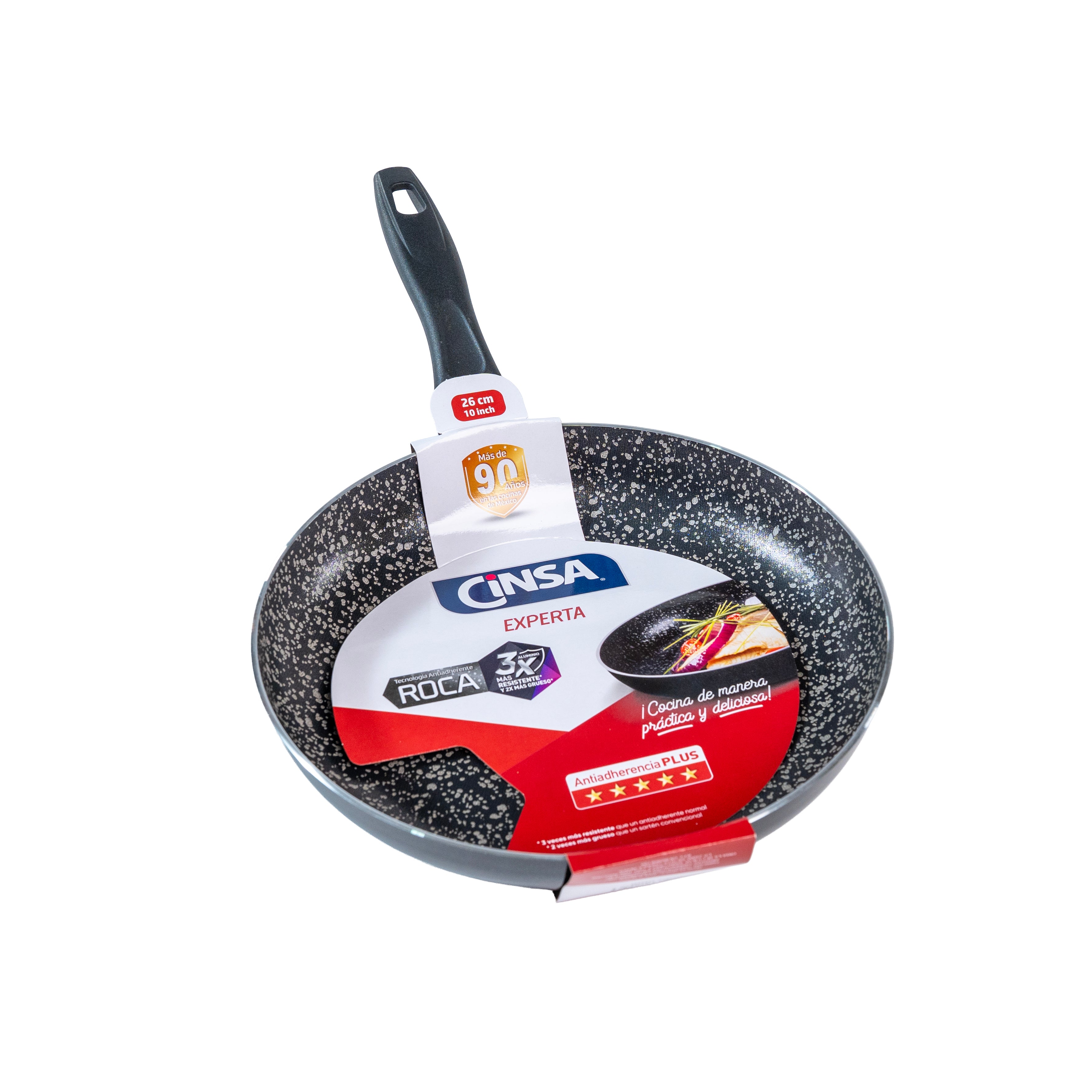 SARTEN ALUMINIO EXPERTA 26 CM ROCA NEGRO (Caja con 6 piezas)