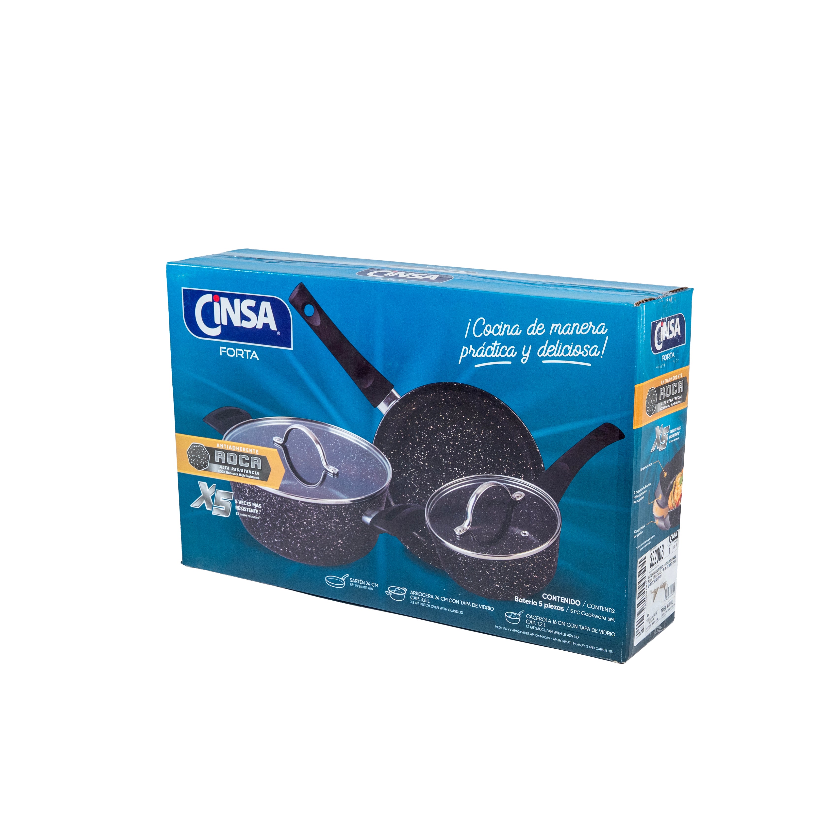 BATERIA ALUMINIO FORJADO 5 PZ ROCA 3.2 MM