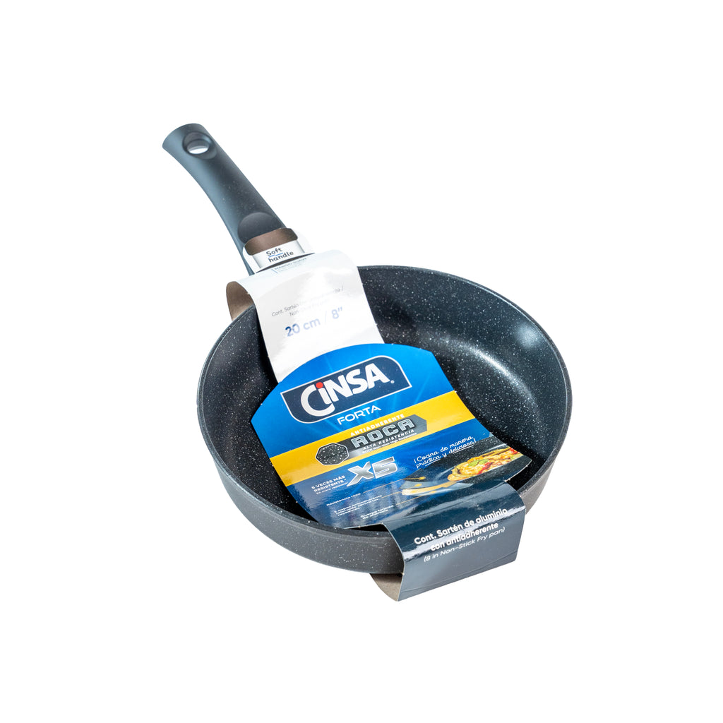 SARTEN ALUMINIO FORJADO 3.2 MM ROCA 20 CM (Caja con 6 piezas)