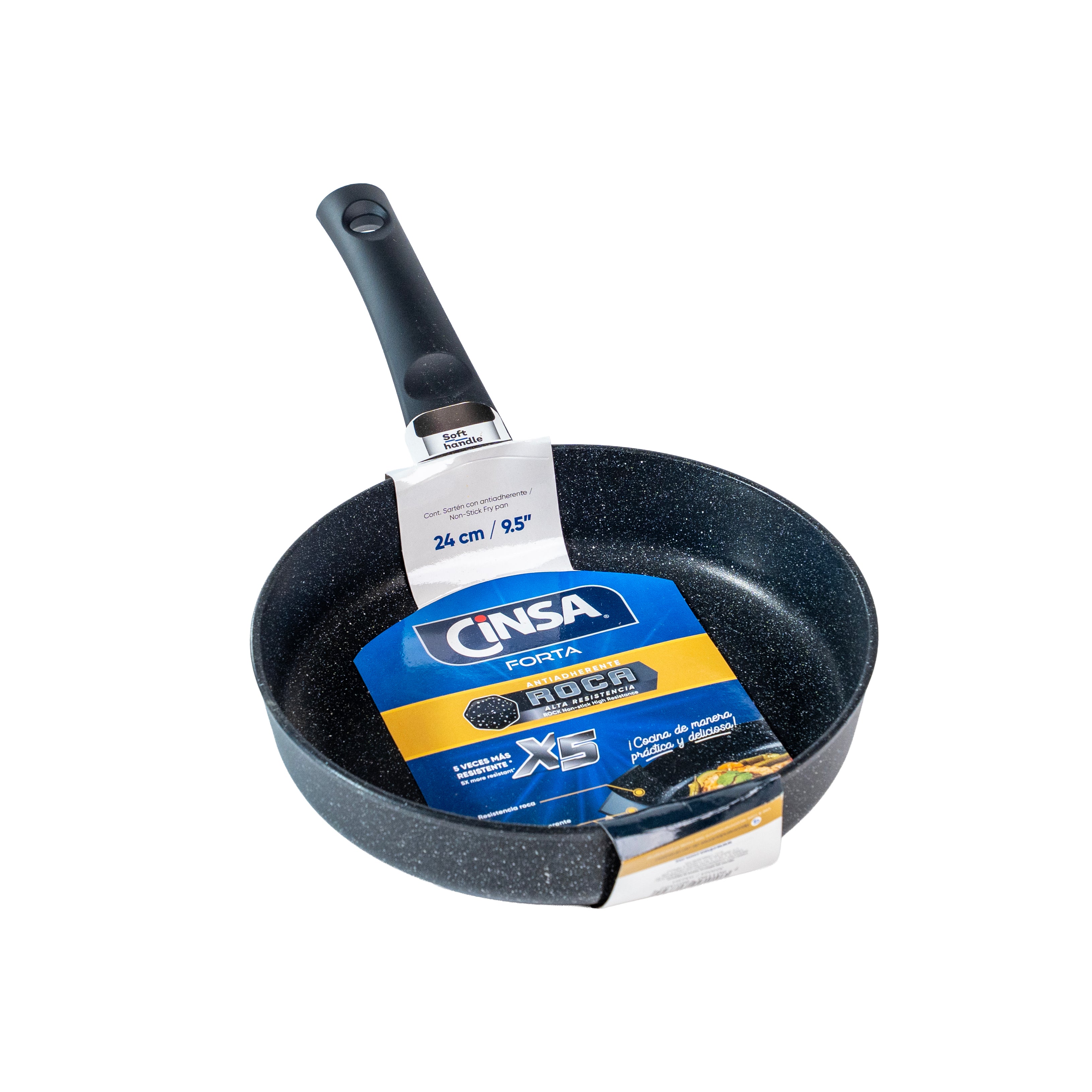 SARTEN ALUMINIO FORJADO 3.2 MM ROCA 24 CM (Caja con 6 piezas)