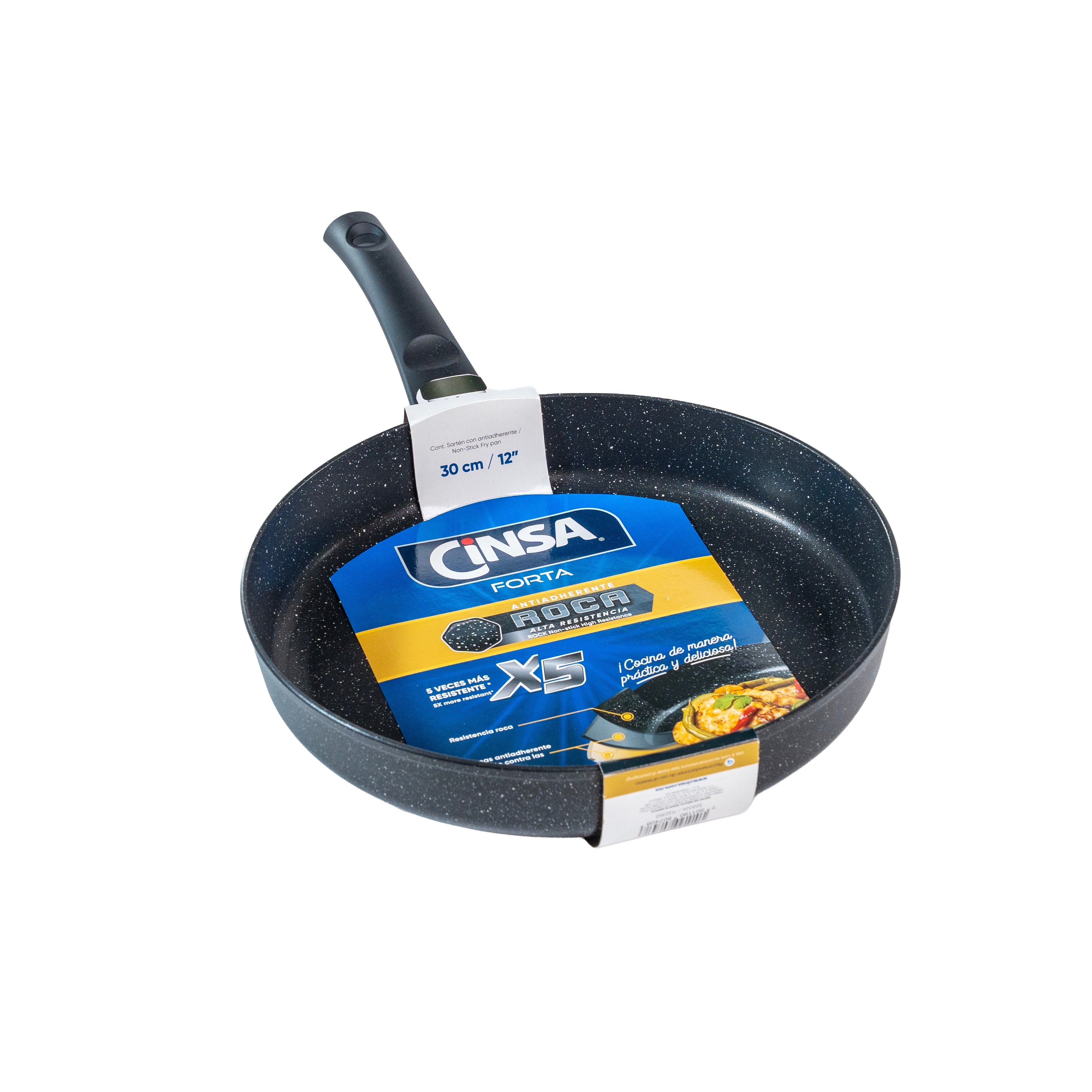 SARTEN ALUMINIO FORJADO 3.2 MM ROCA 30 CM (Caja con 6 piezas)