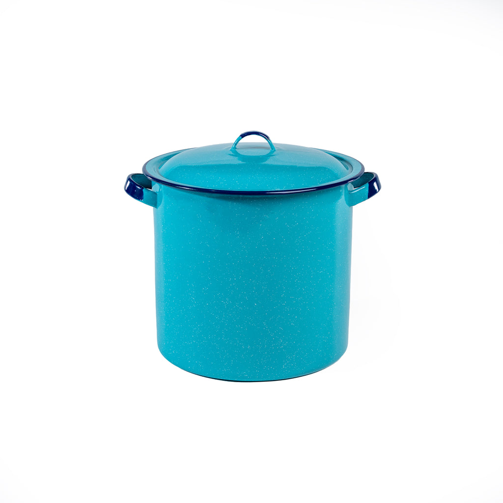 OLLA RECTA 28 OREJAS ROLADAS AZUL TURQUEZA (Caja con 4 piezas)