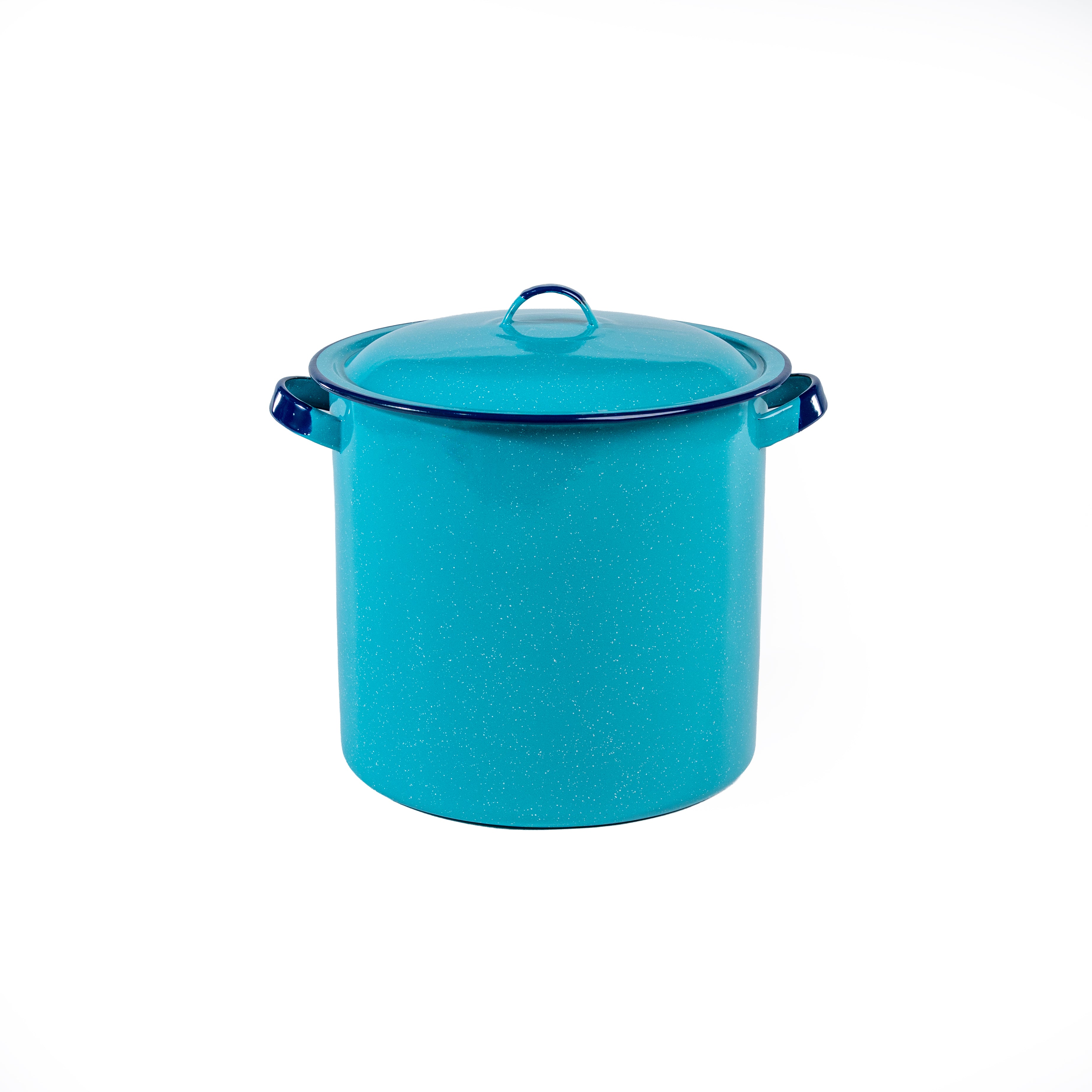 OLLA RECTA 28 OREJAS ROLADAS AZUL TURQUEZA (Caja con 4 piezas)