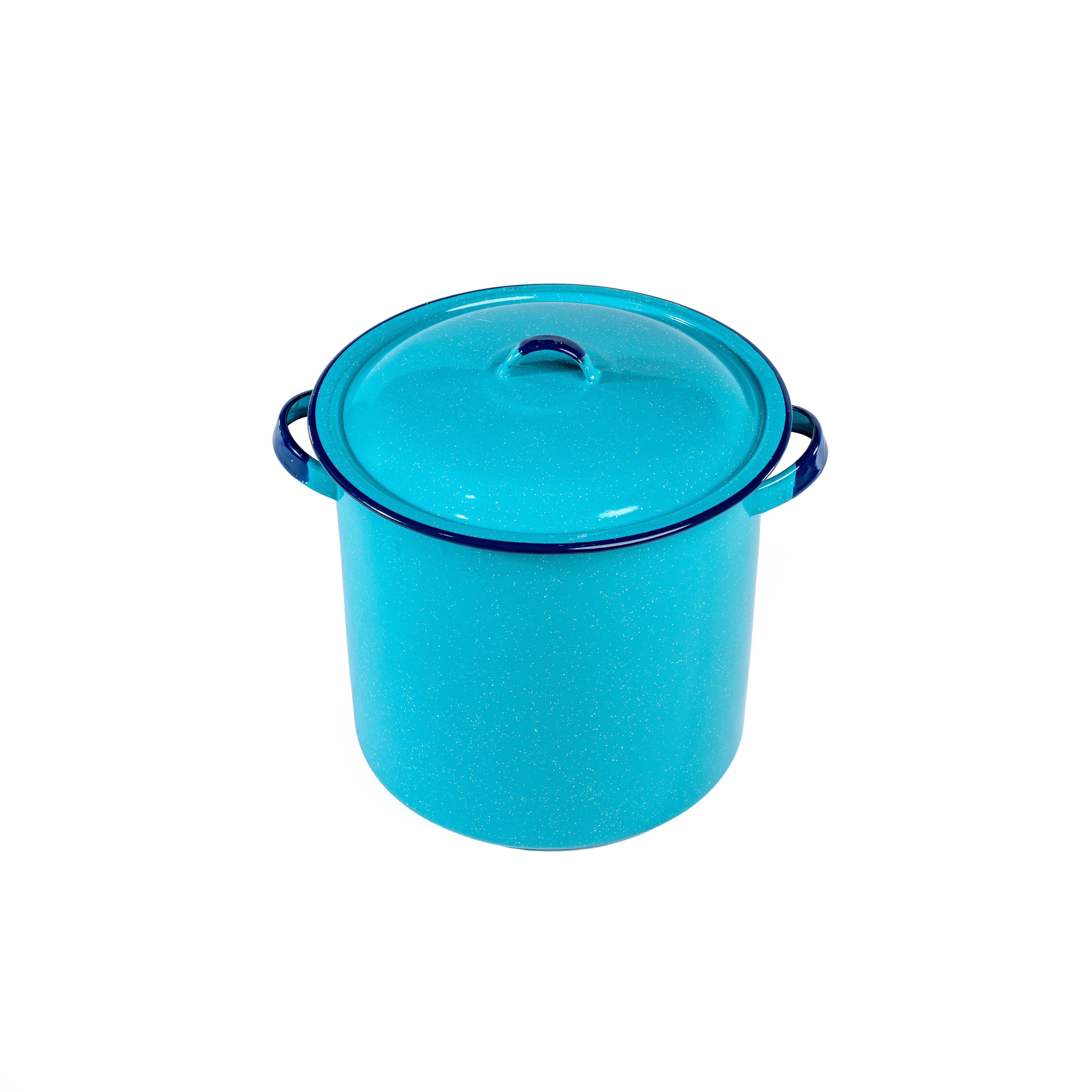 OLLA RECTA 28 OREJAS ROLADAS AZUL TURQUEZA (Caja con 4 piezas)
