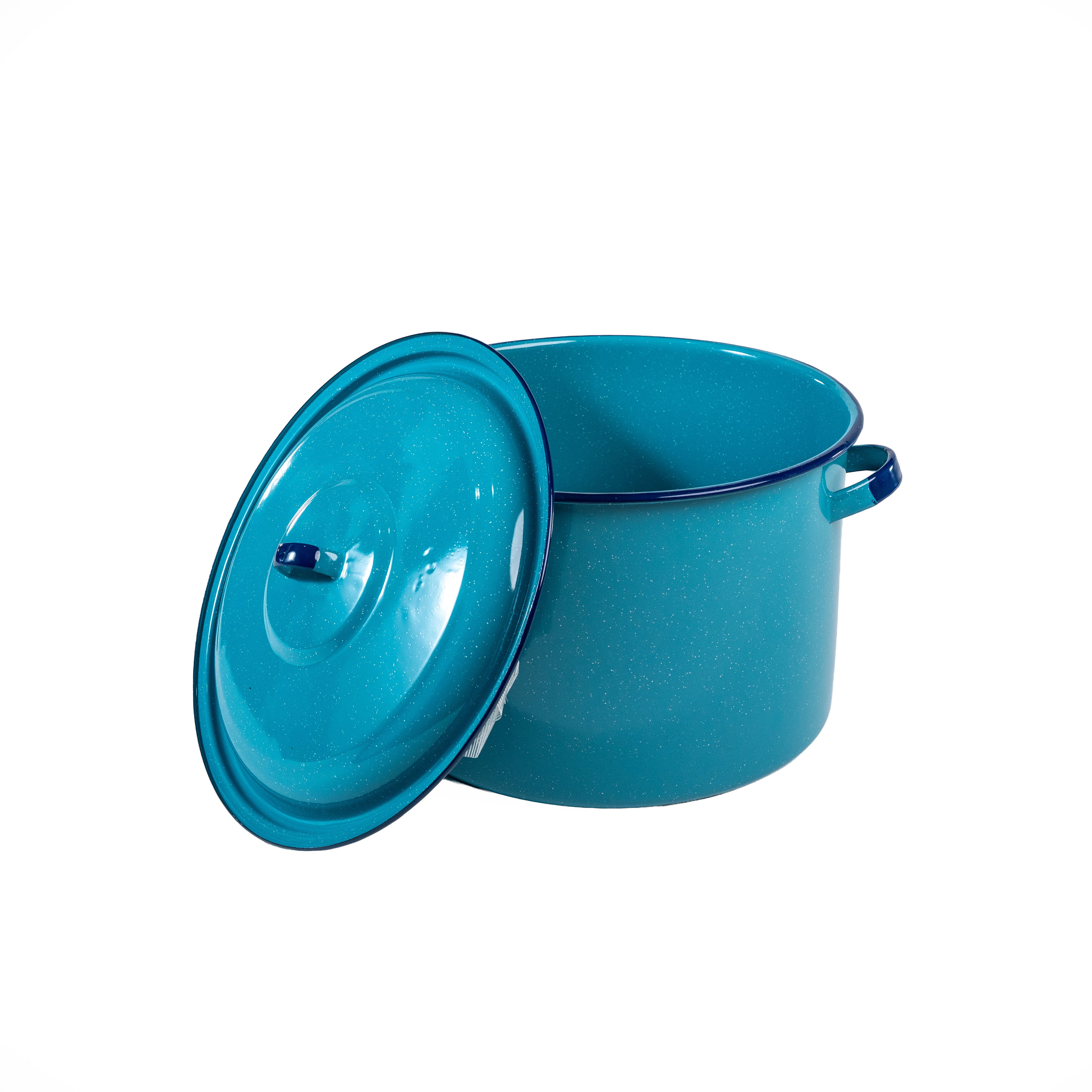 OLLA RECTA 33 OREJAS ROLADAS AZUL TURQUEZA (Caja con 4 piezas)