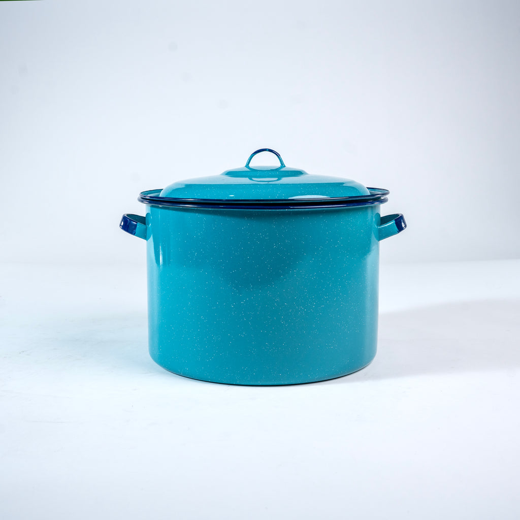 OLLA RECTA 33 OREJAS ROLADAS AZUL TURQUEZA (Caja con 4 piezas)