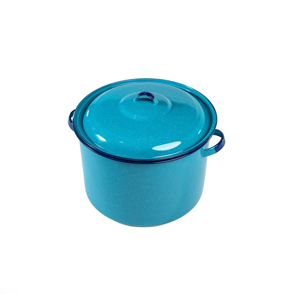OLLA RECTA 33 OREJAS ROLADAS AZUL TURQUEZA (Caja con 4 piezas)