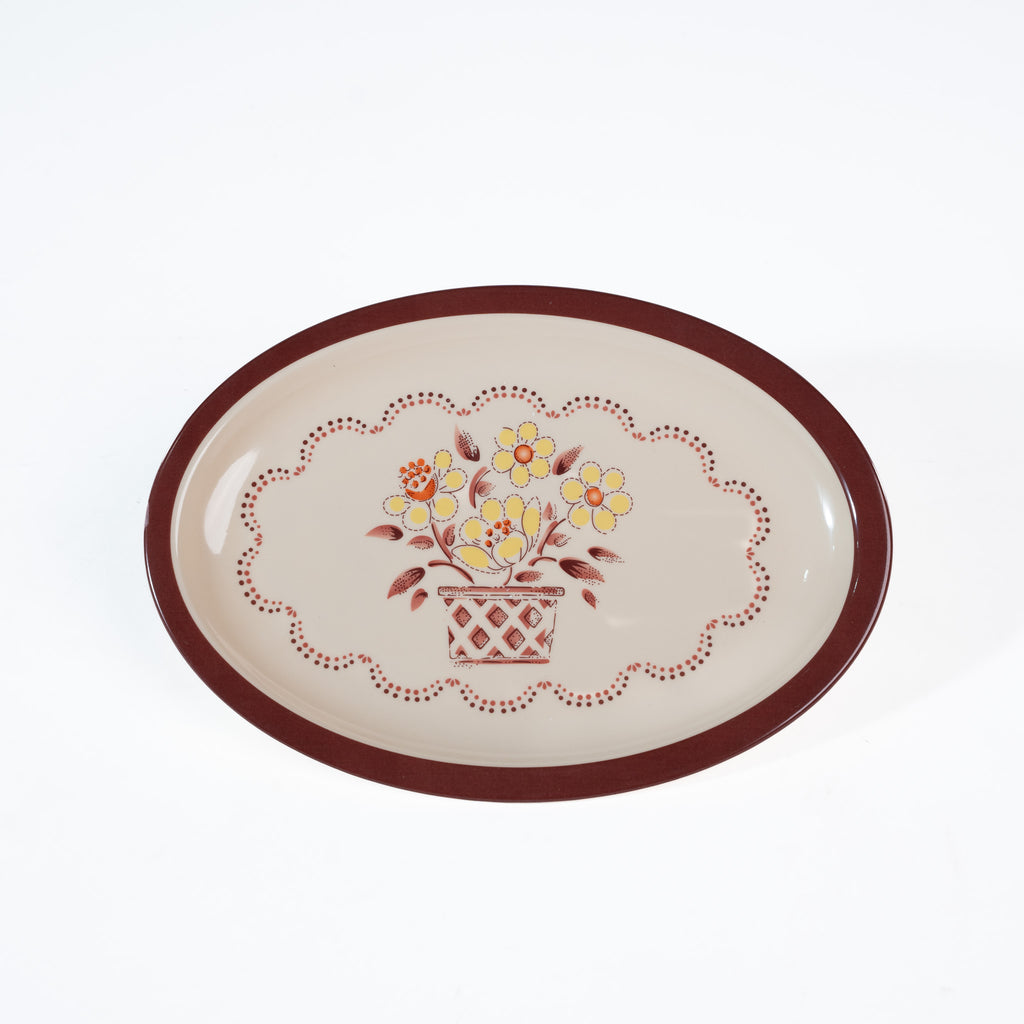 PLATON OVAL FLOR DE VICTORIA 11.5" (Caja con 72 piezas)