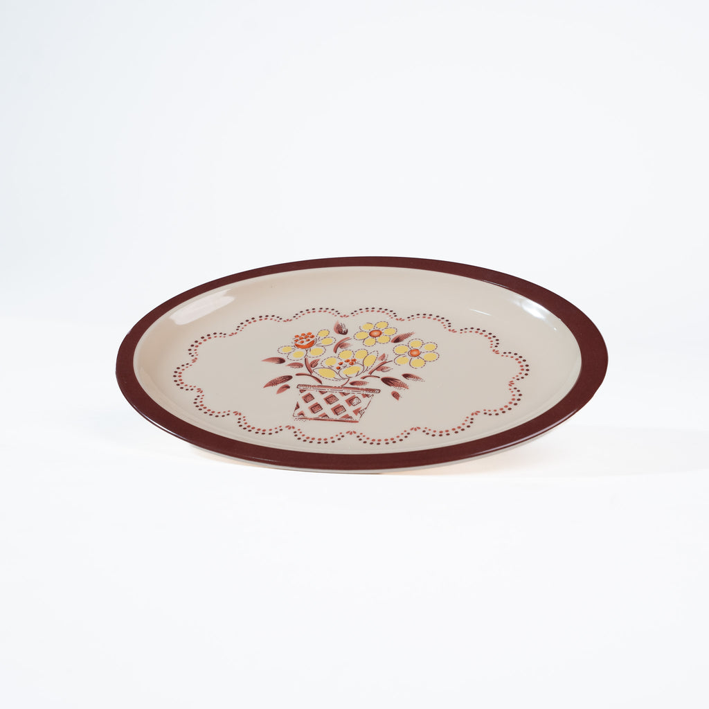 PLATON OVAL FLOR DE VICTORIA 11.5" (Caja con 72 piezas)