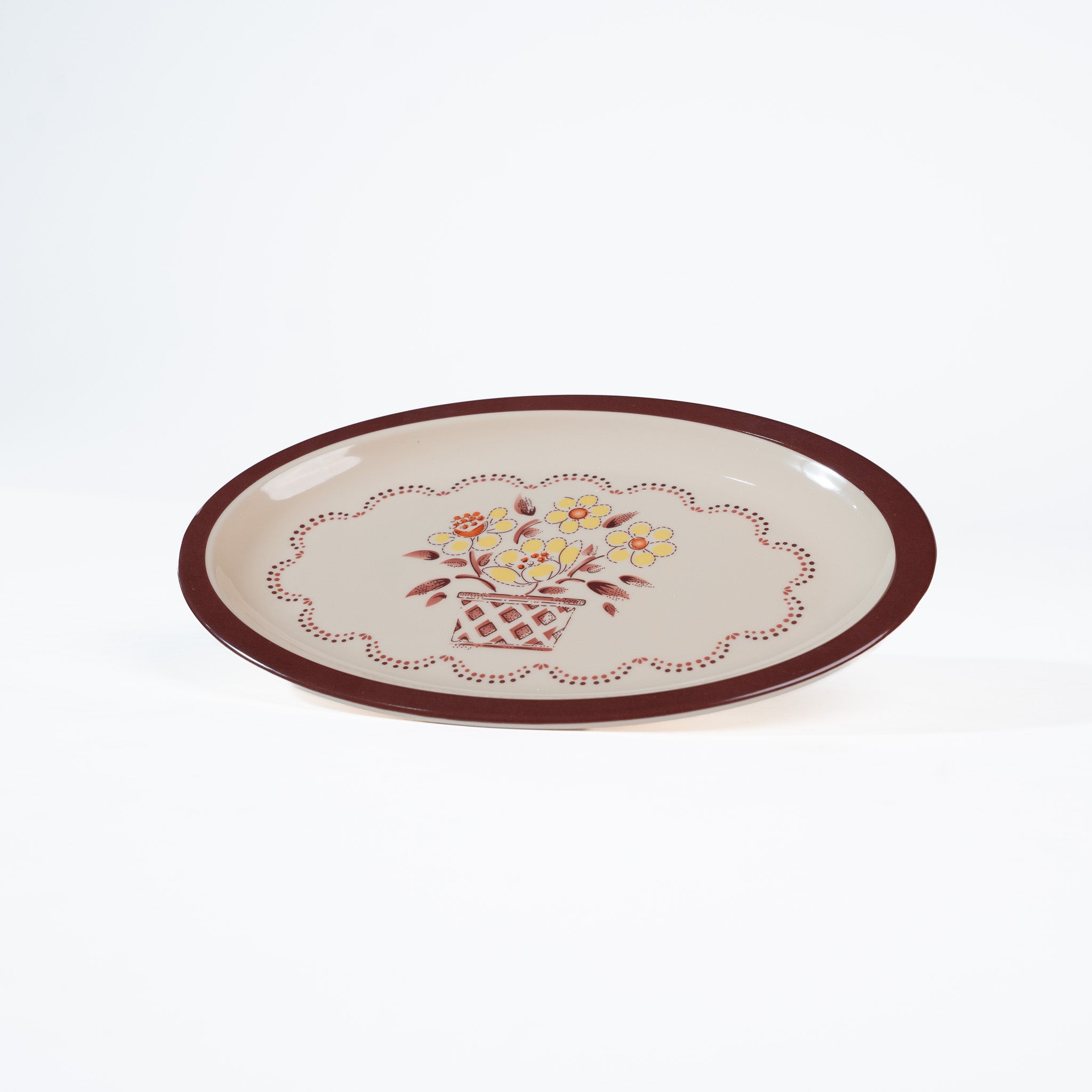 PLATON OVAL FLOR DE VICTORIA 11.5" (Caja con 72 piezas)
