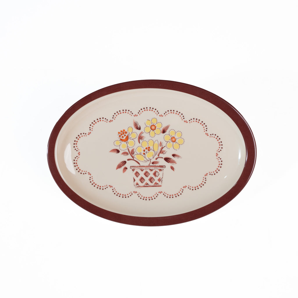 PLATON OVAL FLOR DE VICTORIA 11.5" (Caja con 72 piezas)