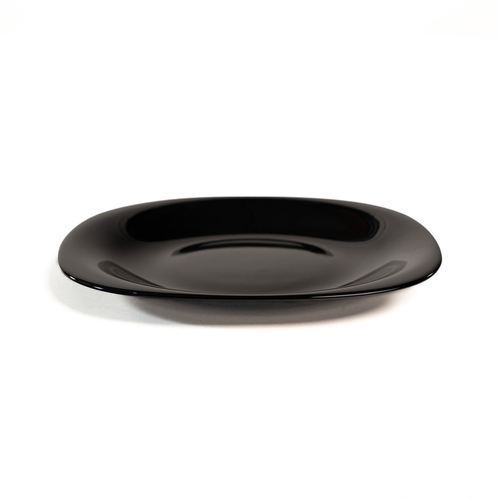 PLATO PASTEL CUADRADO 8 PULGADAS NEGRO (Caja con 48 piezas)