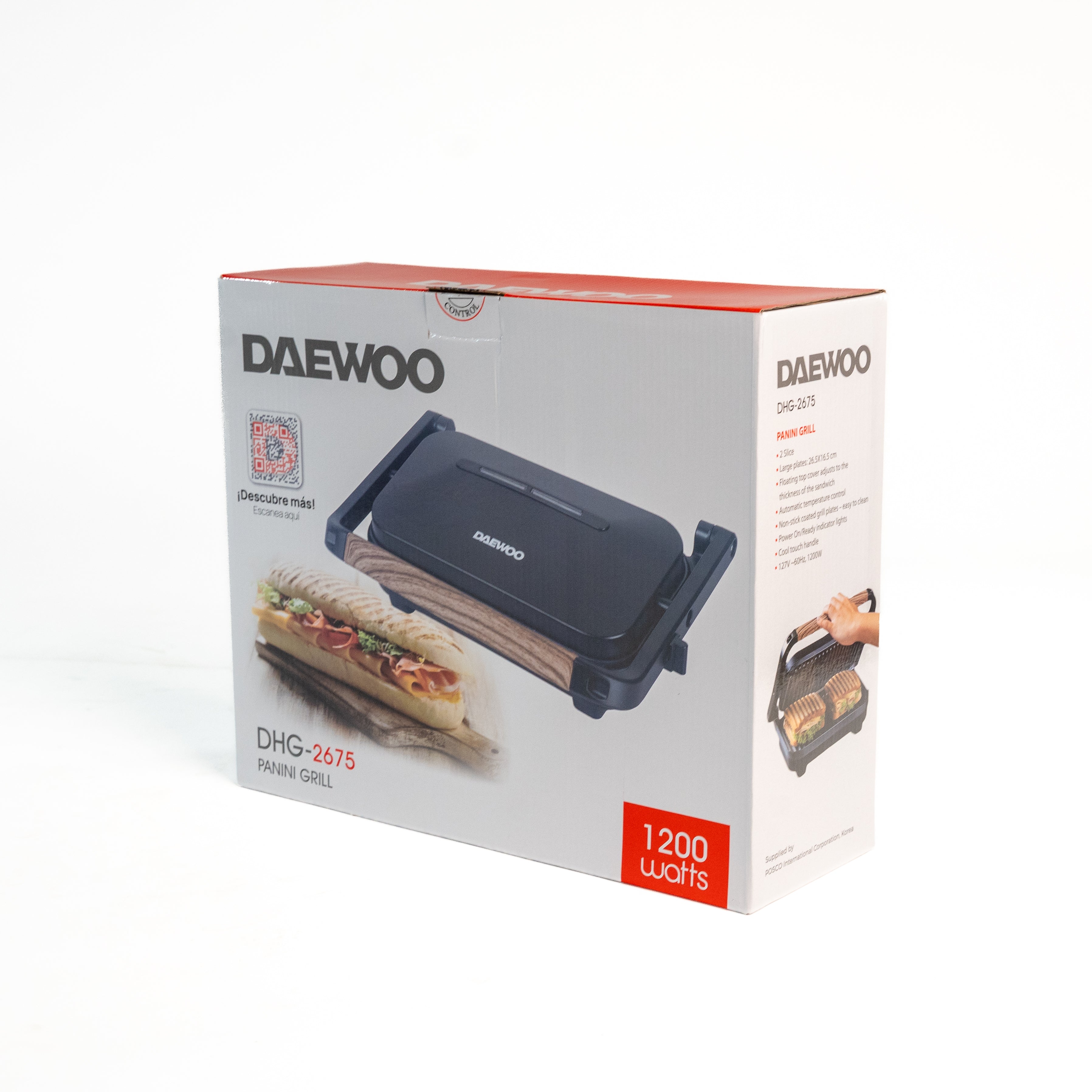 PANNINI GRILL BLANCO CON MADERA