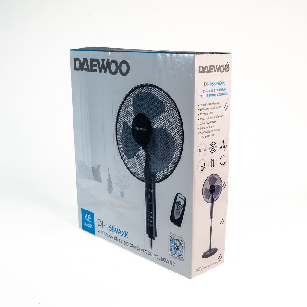 VENTILADOR DE PEDESTAL 16" CON CONTROL REMOTO