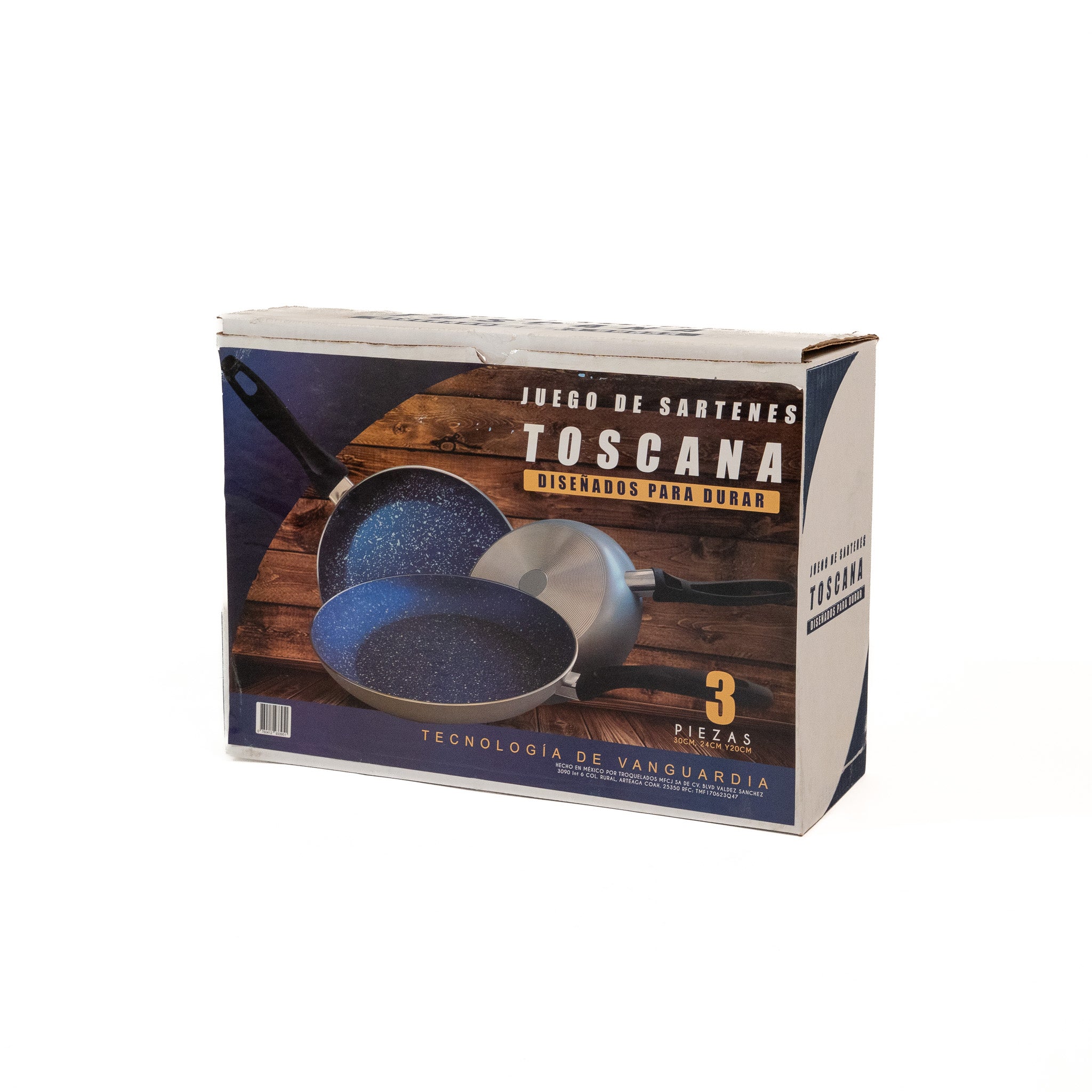 JUEGO SARTENES TOSCANA STONE ZAFIRO 3 MM
