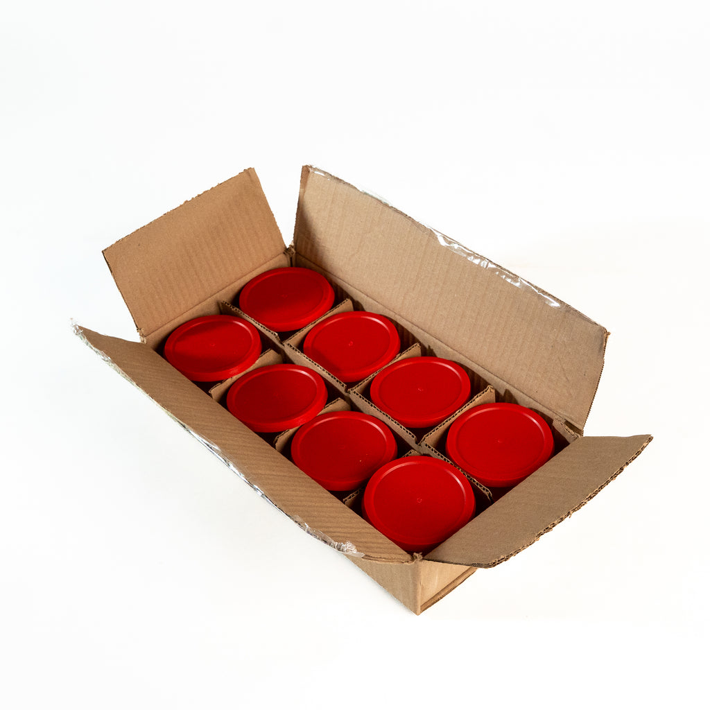 JUEGO DE 8 FLANERAS CON TAPA ROJA (Caja con 6 piezas)