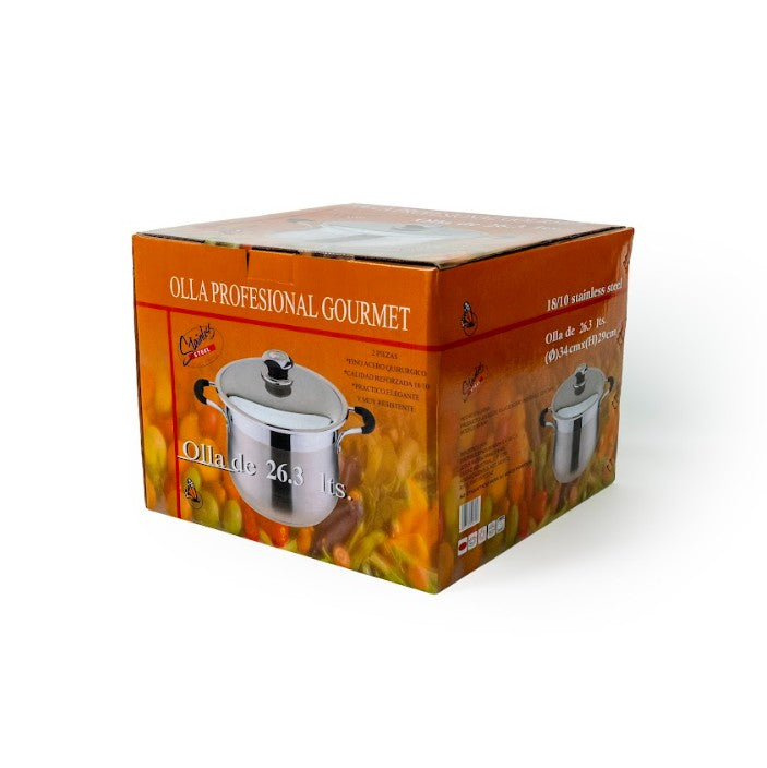 OLLA ACERO PROF GOURMET No. 34 DE 26.3 LTS T/M