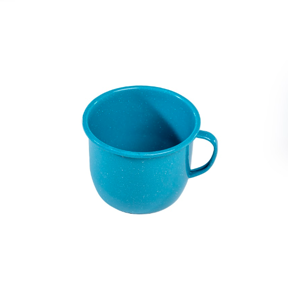 VASO RECTO NO. 18 AZUL TURQUESA (Caja con 8 piezas)