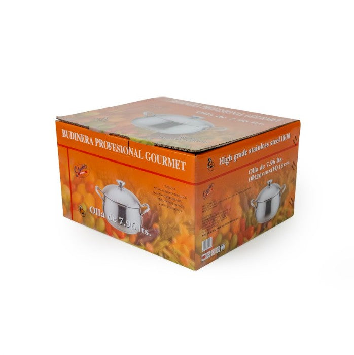 OLLA ACERO MANZANITA GOURMET No. 30 DE 12.6LT T/M
