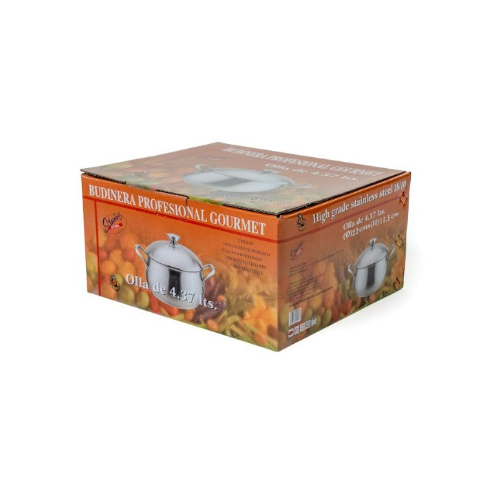 OLLA ACERO MANZANITA GOURMET No. 22 DE 4.9 LTS T/M